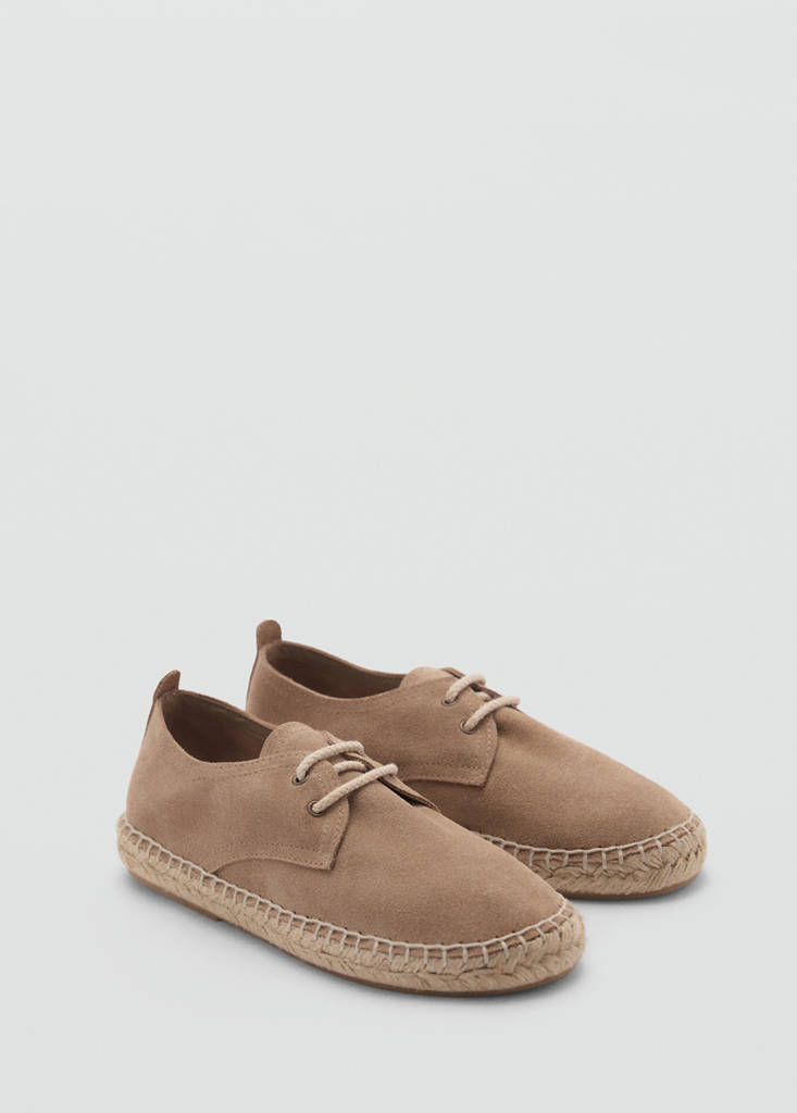 Laces suede espadrilles