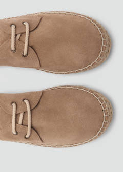 Laces suede espadrilles — Sand 3