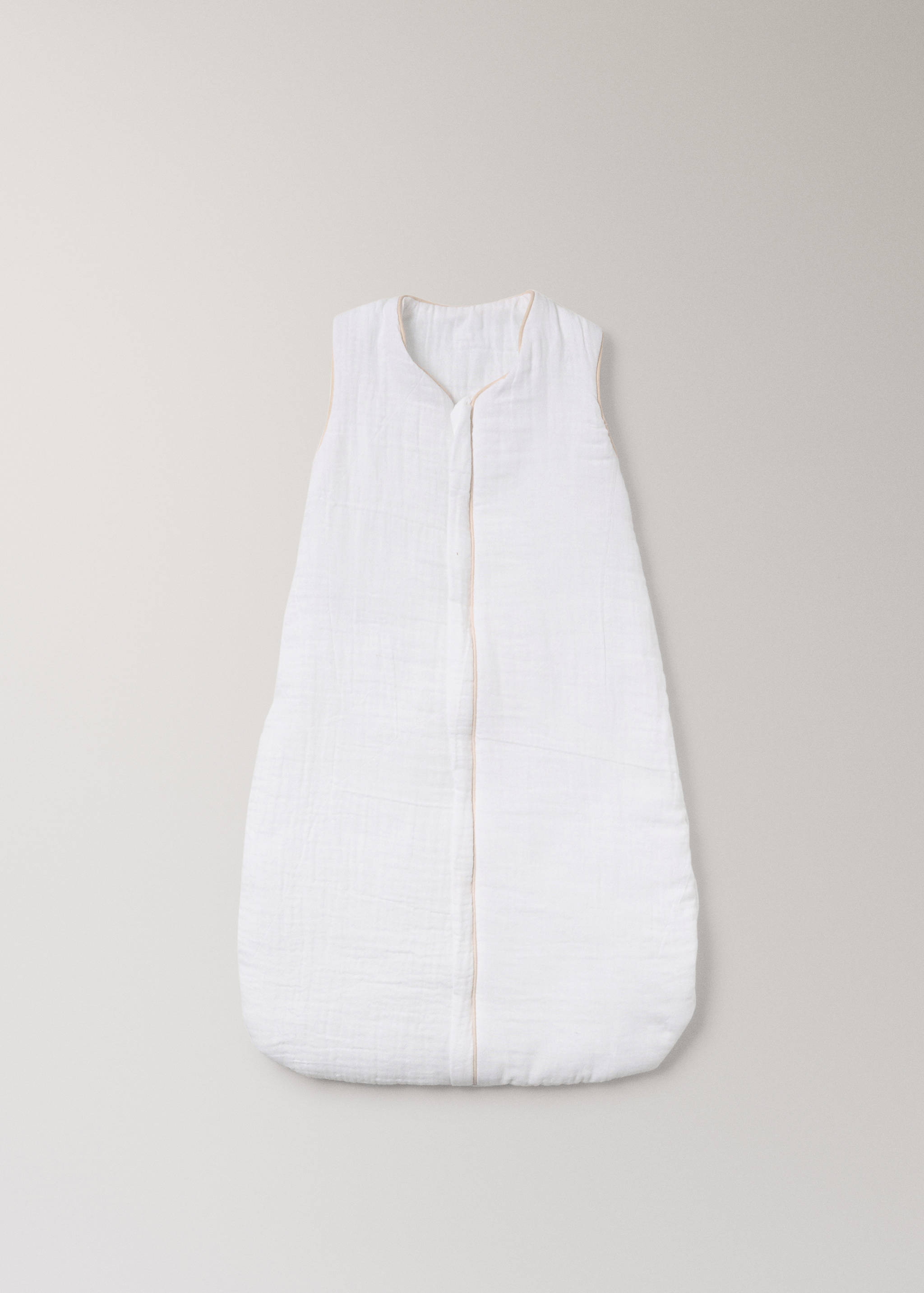 Cotton gauze baby sleeping with contrast piping - Article without model