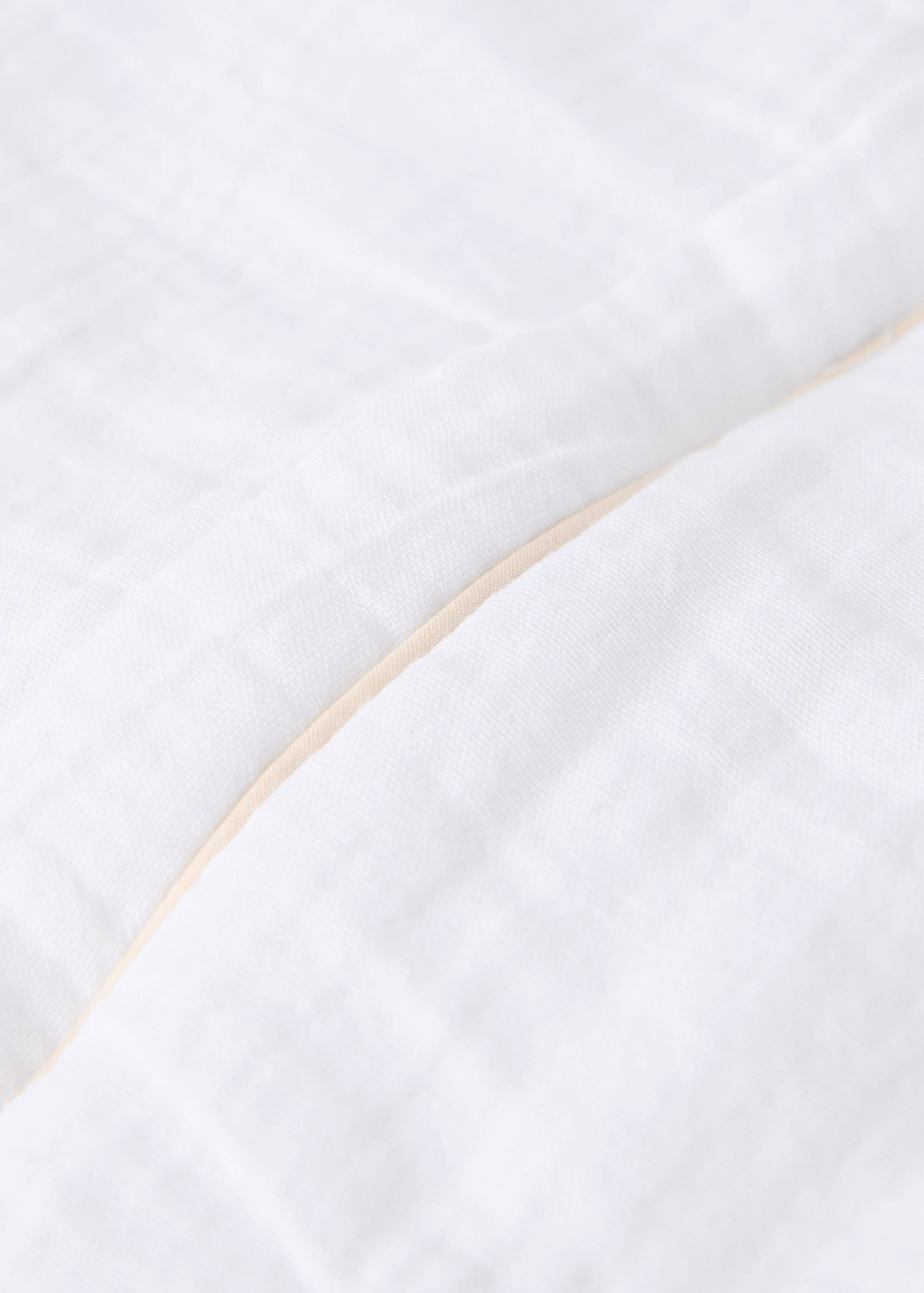 Cotton gauze baby sleeping with contrast piping - Details of the article 2