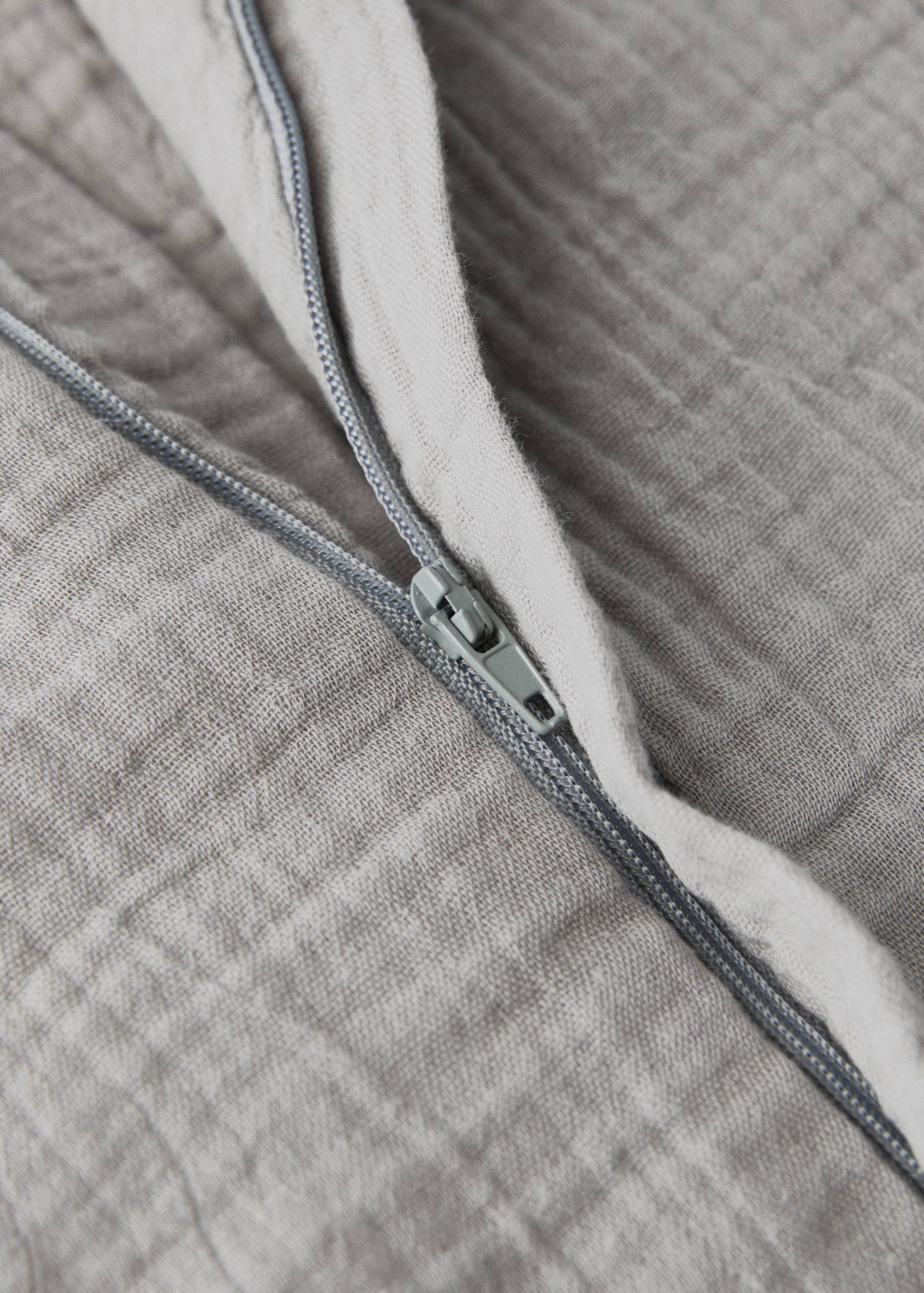 Cotton gauze baby sleeping with contrast piping - Details of the article 1