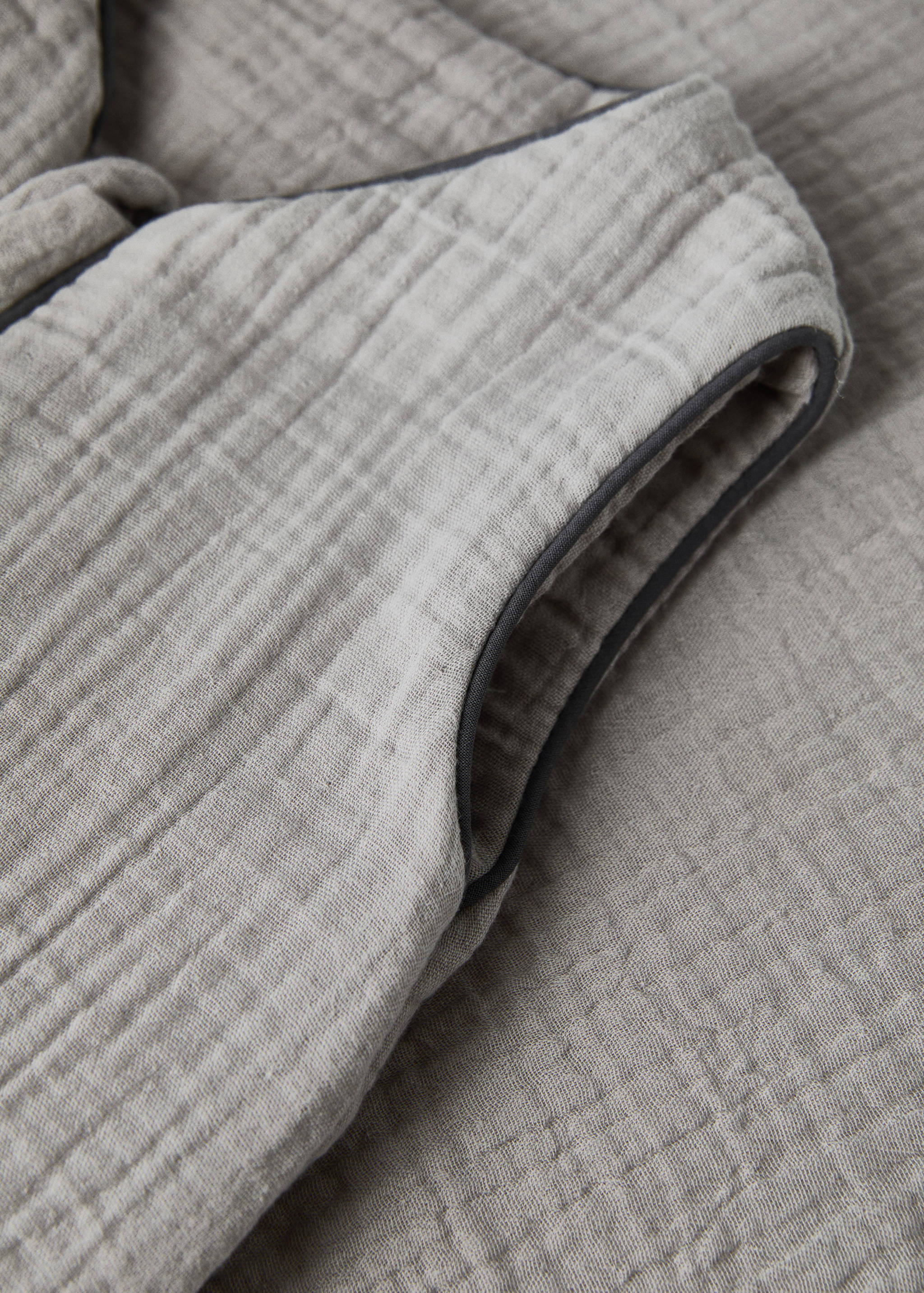 Cotton gauze baby sleeping with contrast piping - Details of the article 2