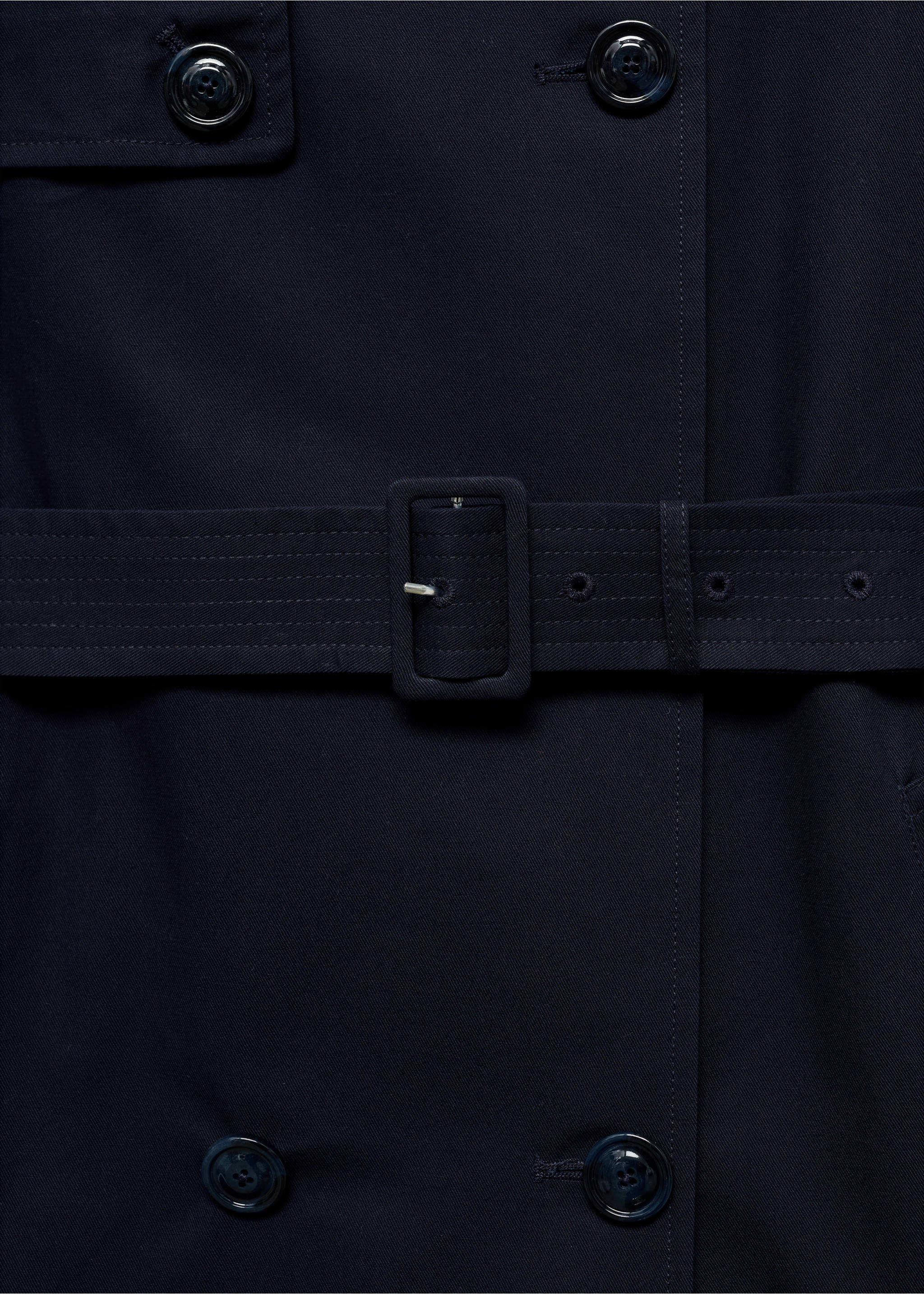 Trench clásico cinturón - Detalle del artículo 8, Azul marino oscuro. Ref: 87064062-00.