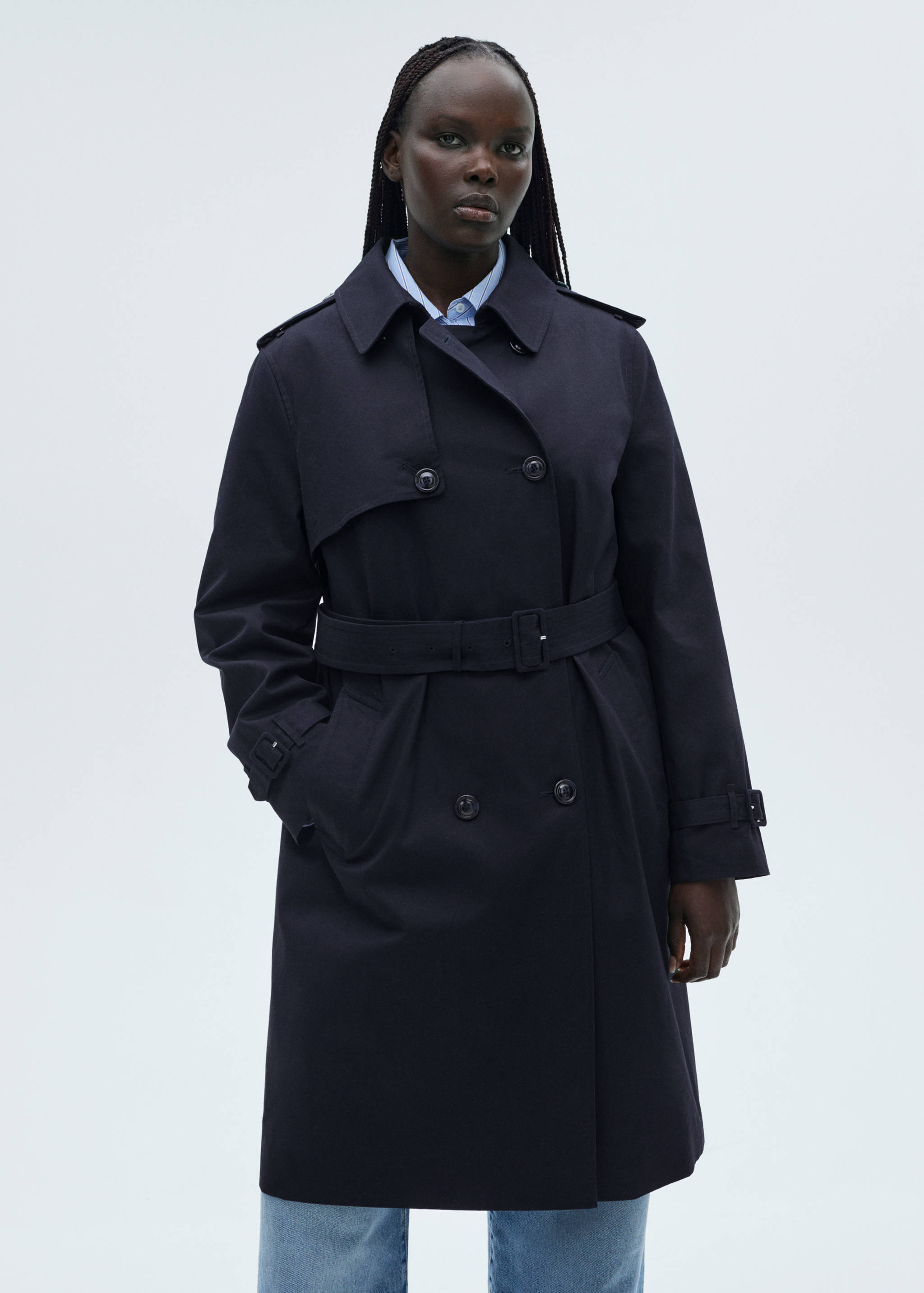 Classic trench coat with belt - Details of the article 5
