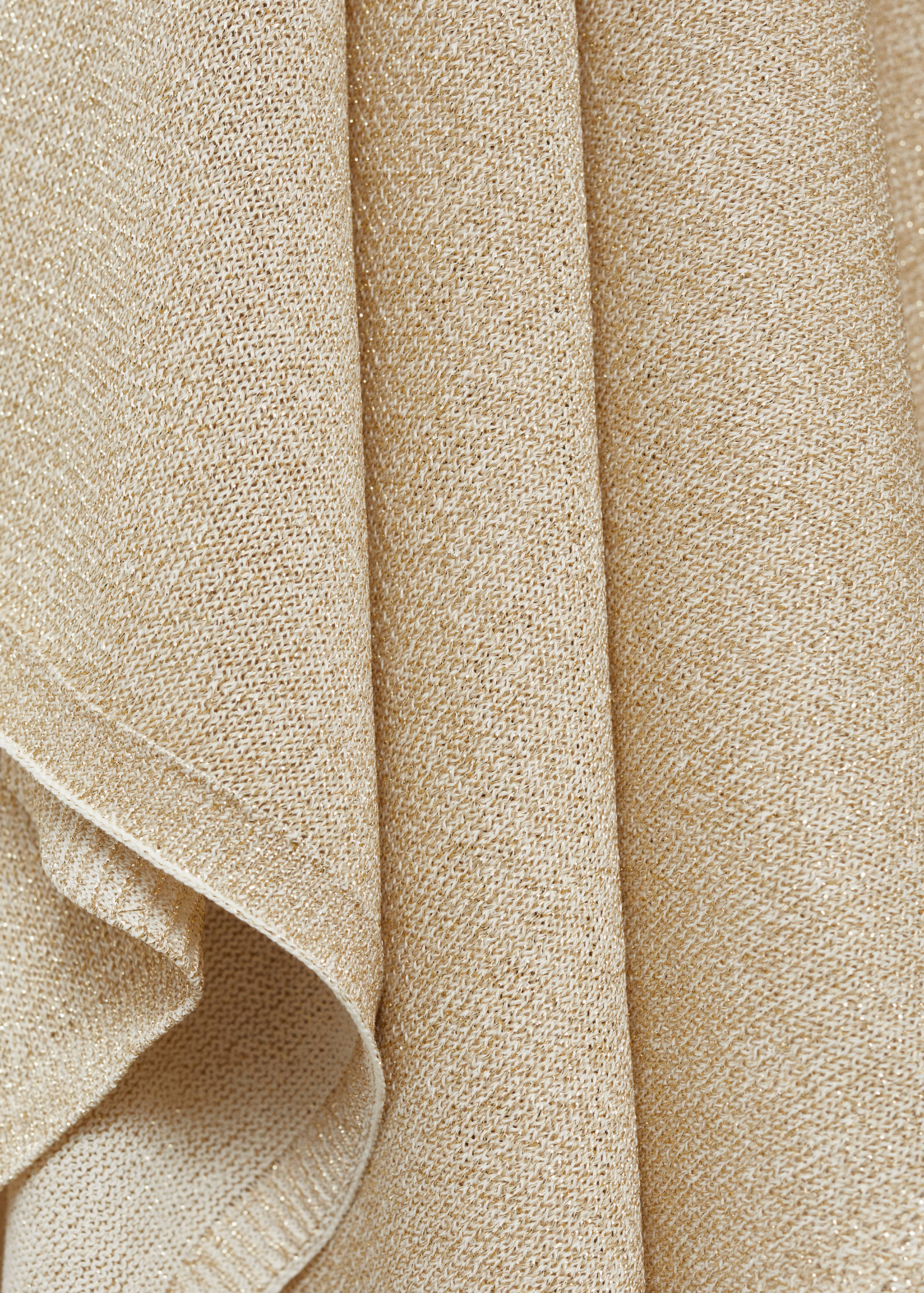 Асимметричный вязаный кейп с люрексом - Деталь изделия 0