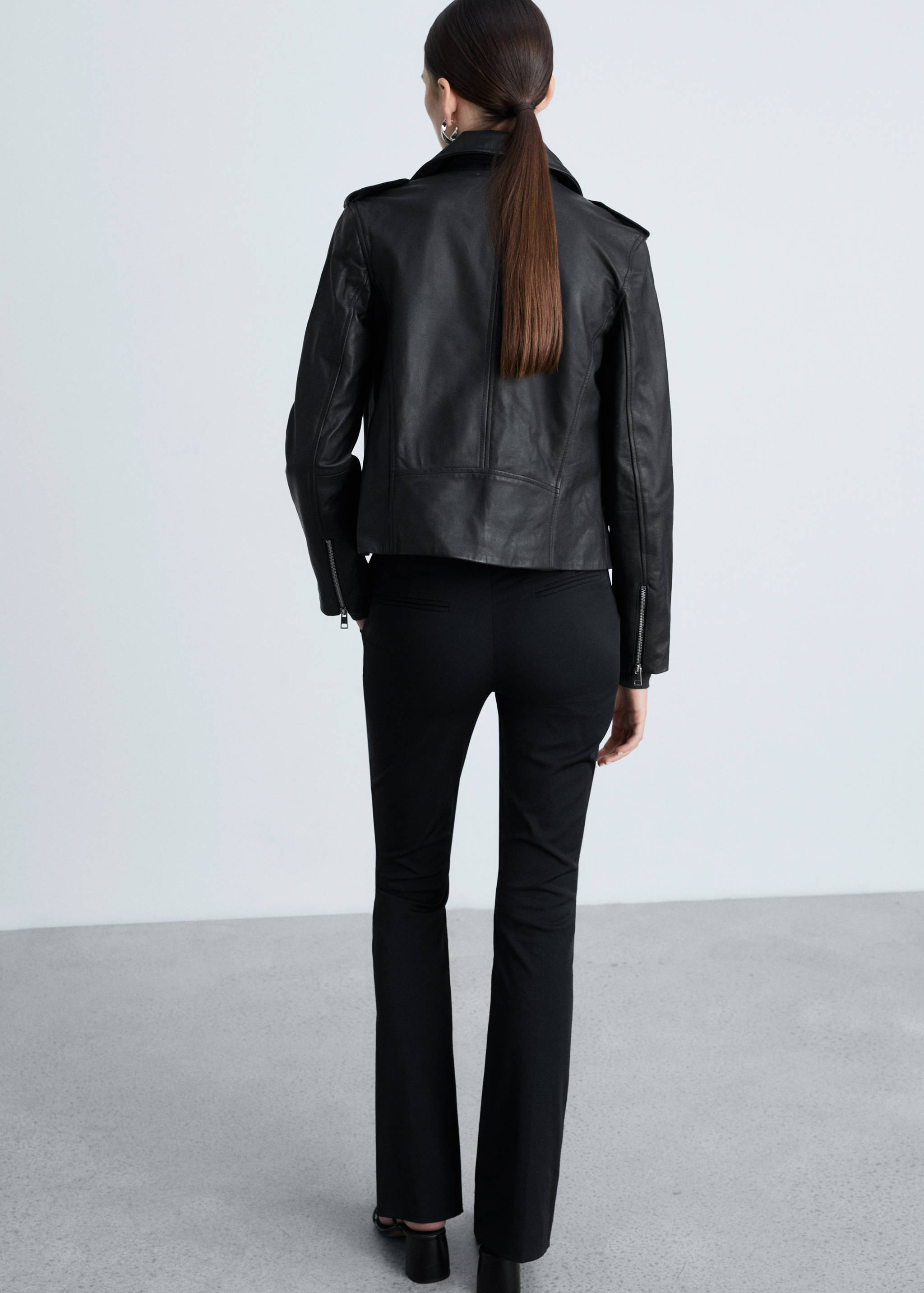 Cazadora biker piel - Reverso del artículo