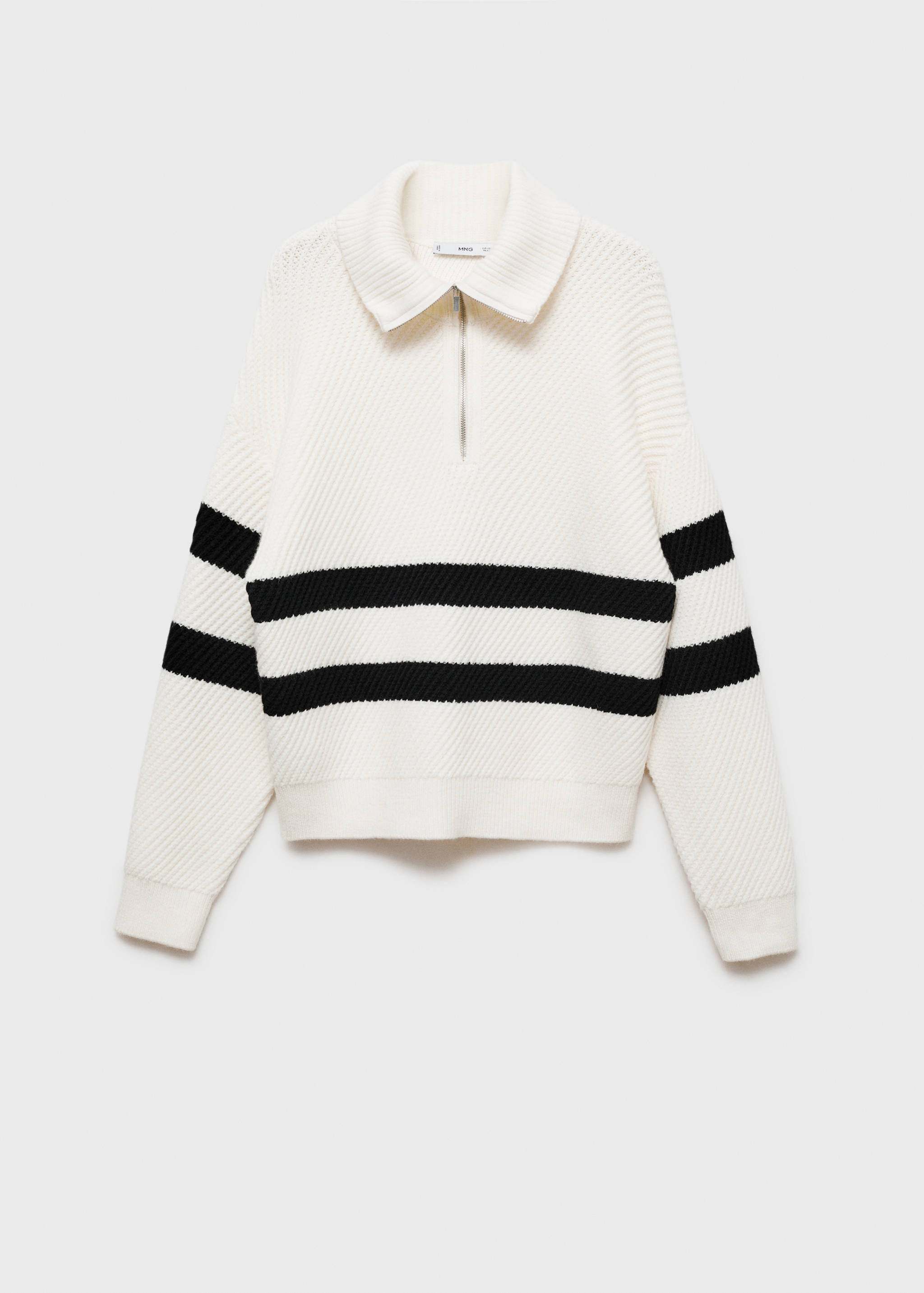 Striped ribbed-knit sweater - Article without model