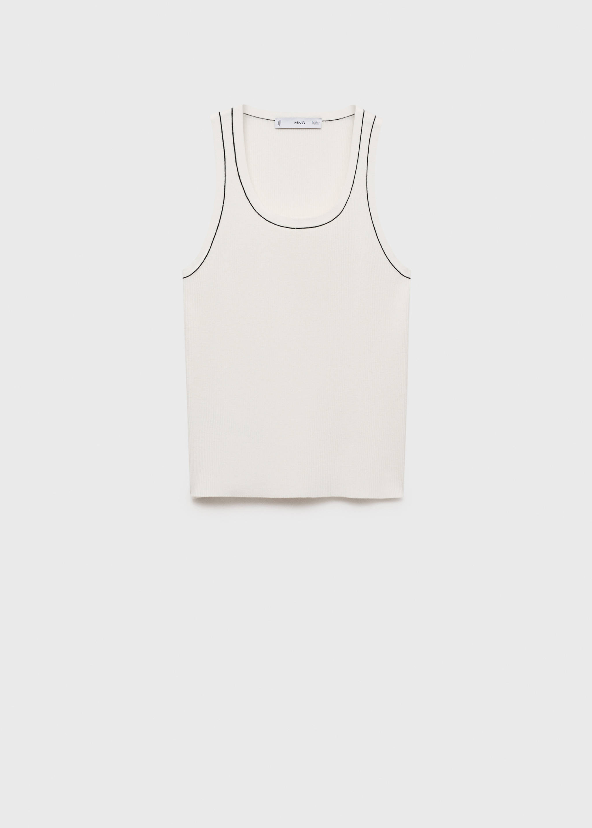 Ribbed top with contrasting trim - Article without model