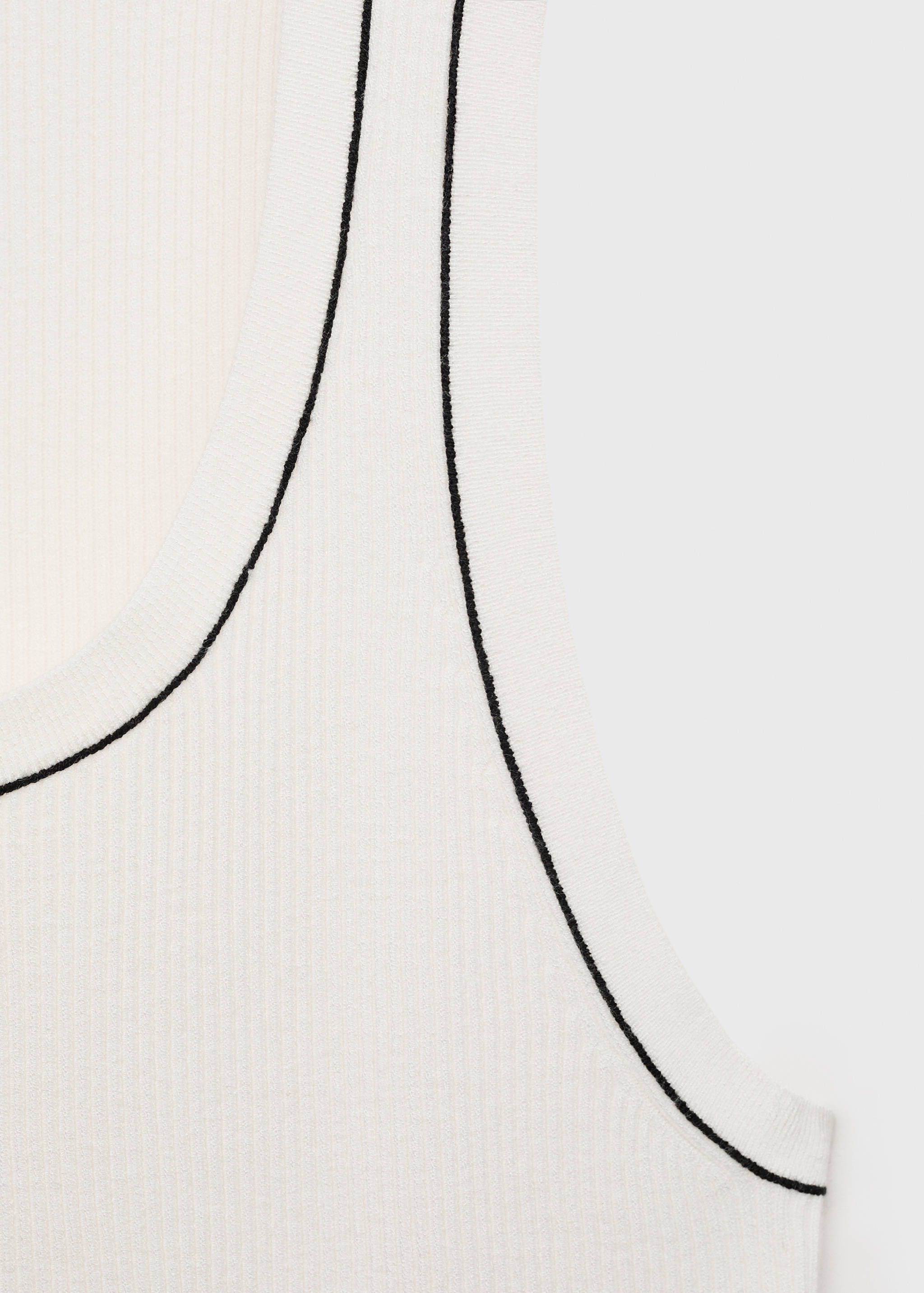 Ribbed top with contrasting trim - Details of the article 8