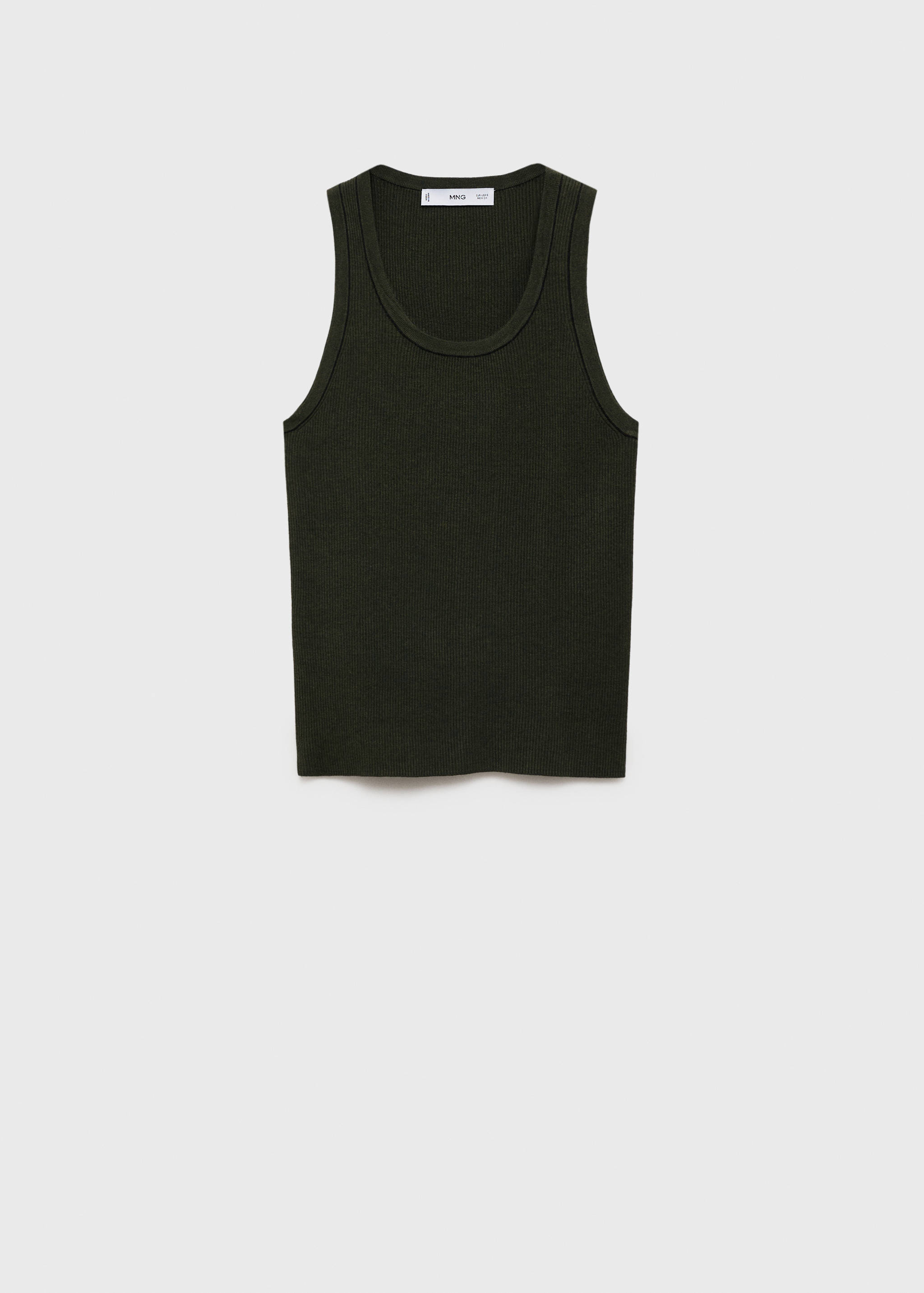 Ribbed top with contrasting trim - Article without model