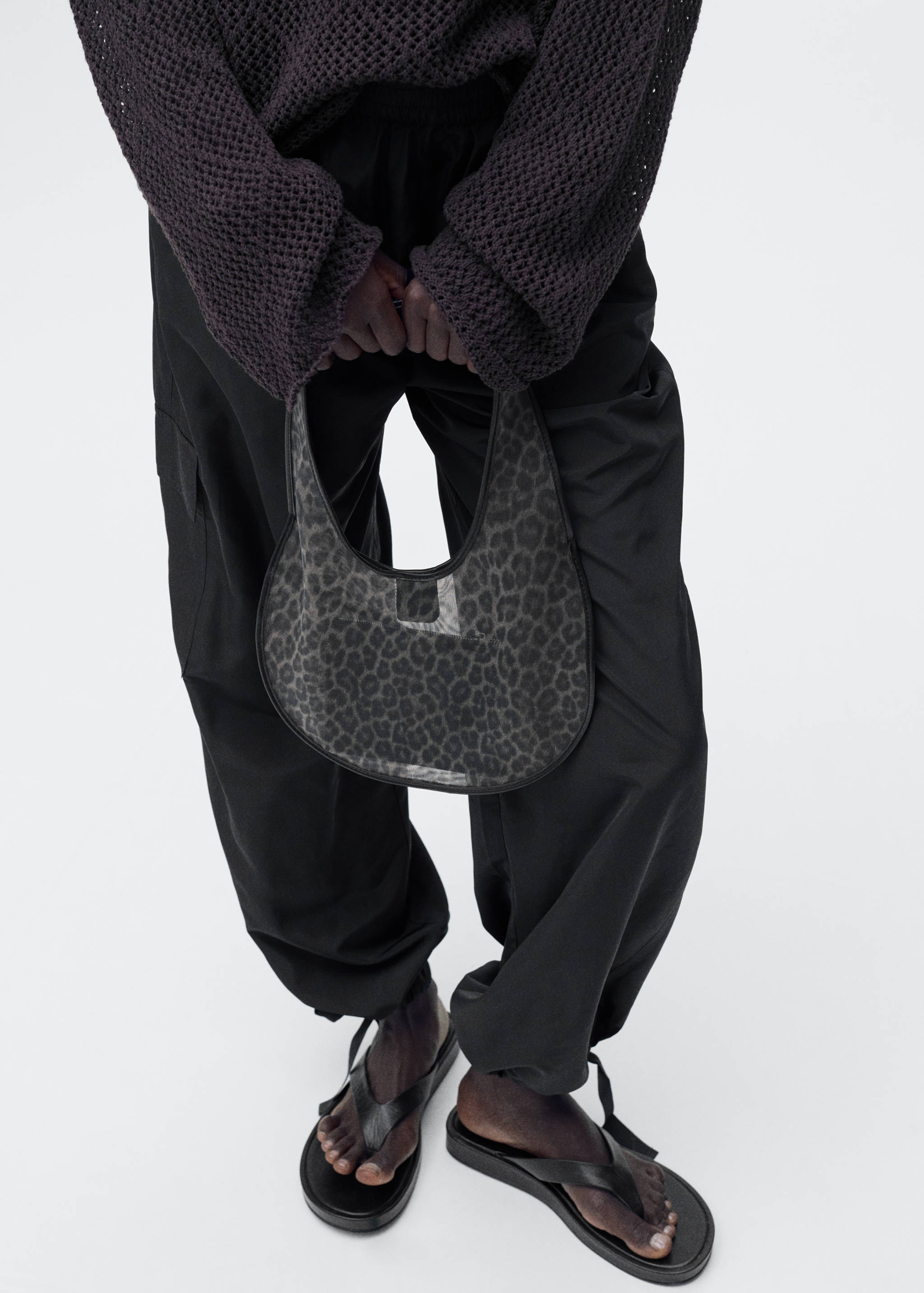 Semi-transparent animal-print handbag - Details of the article 9