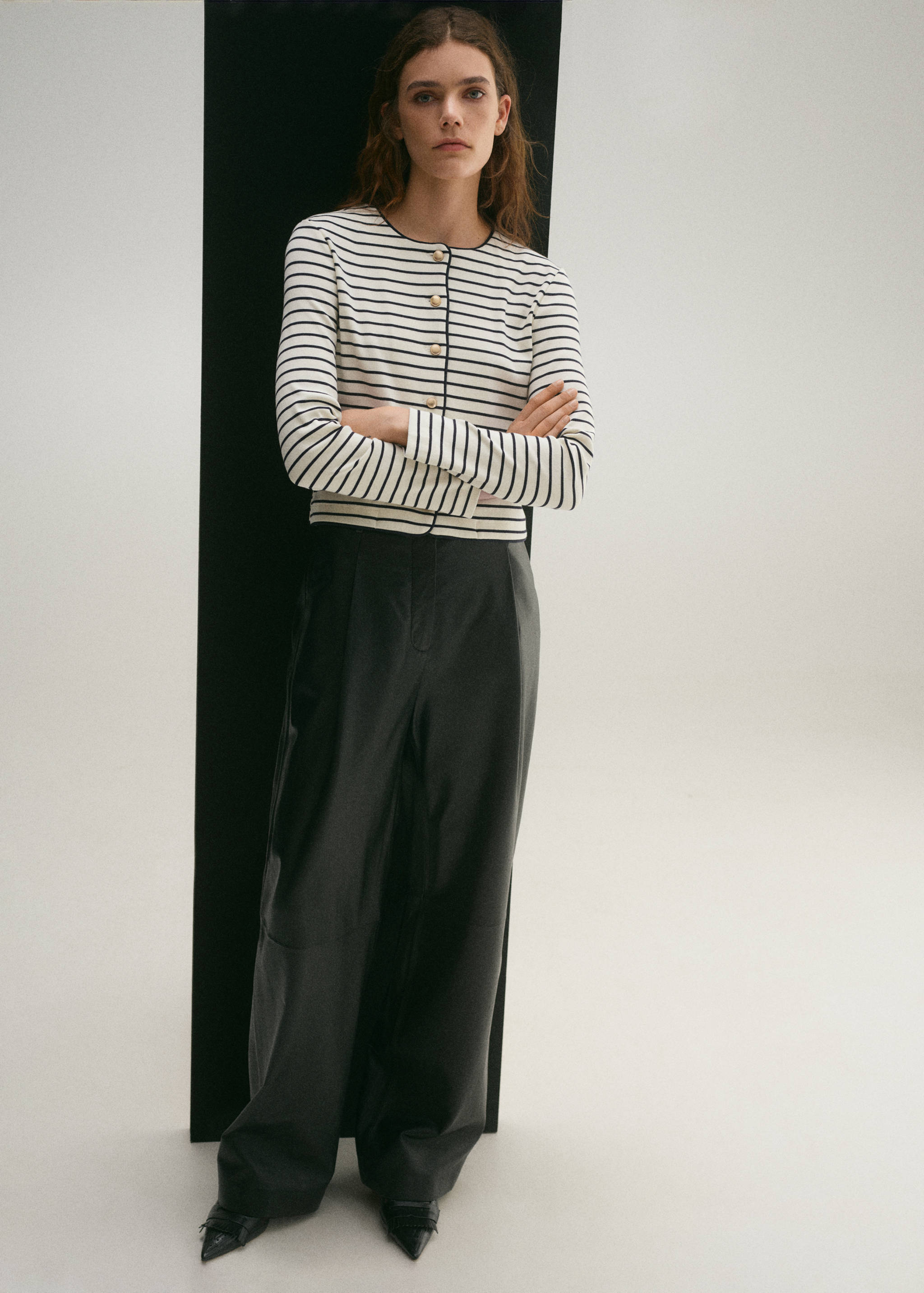 Stripped knit cardigan - General plane