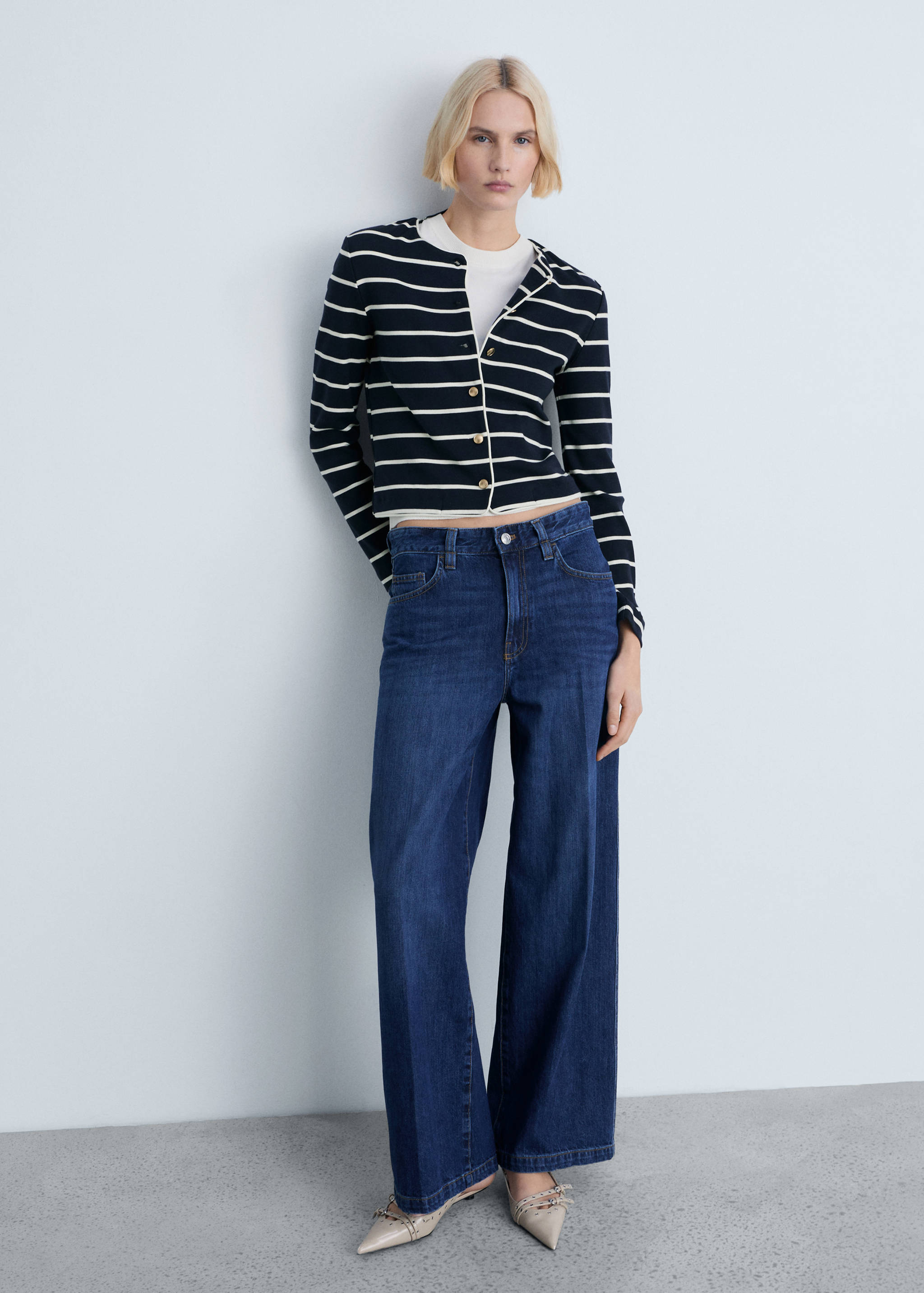 Stripped knit cardigan - General plane