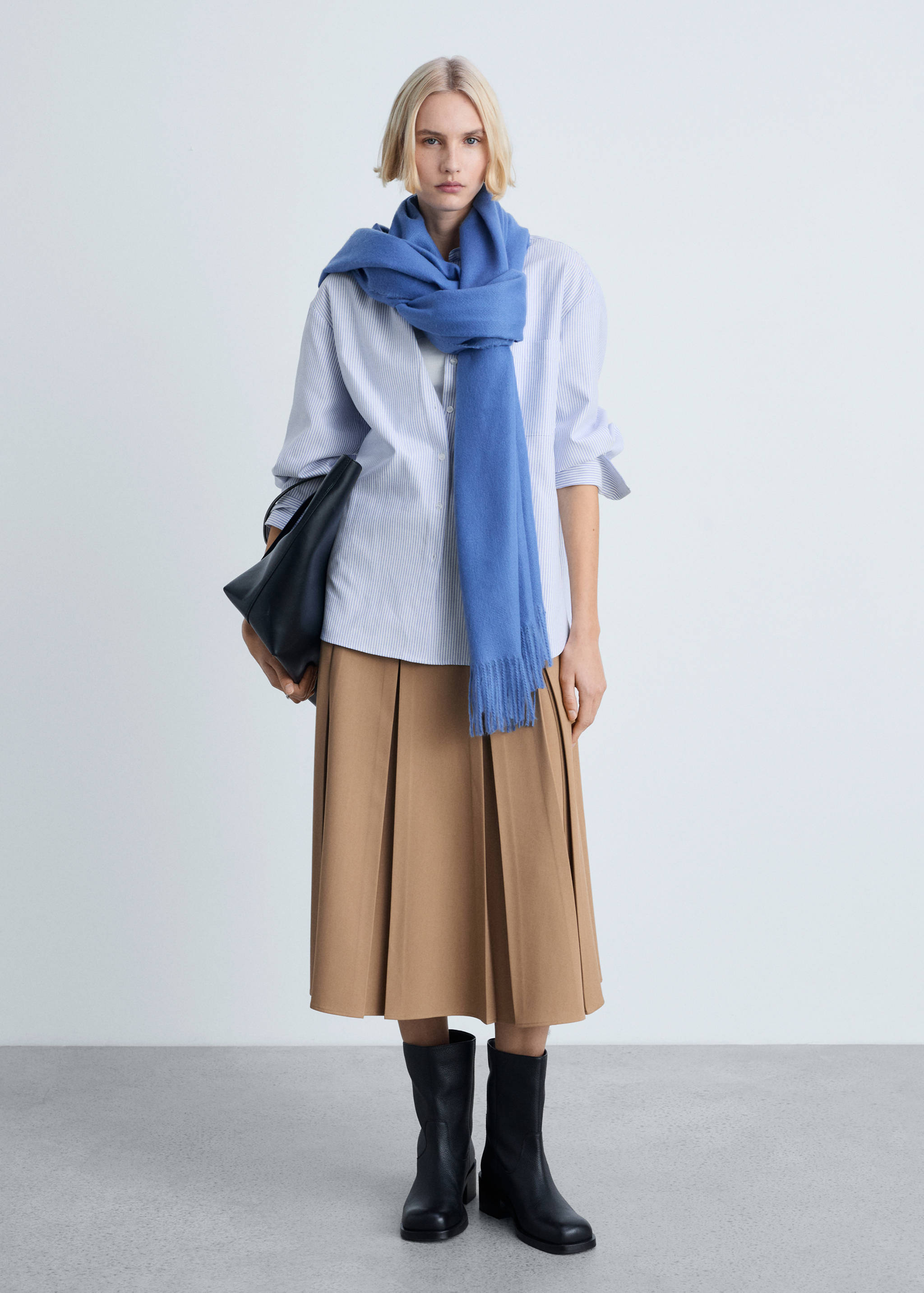 Рубашка из хлопка в полоску - Общий план