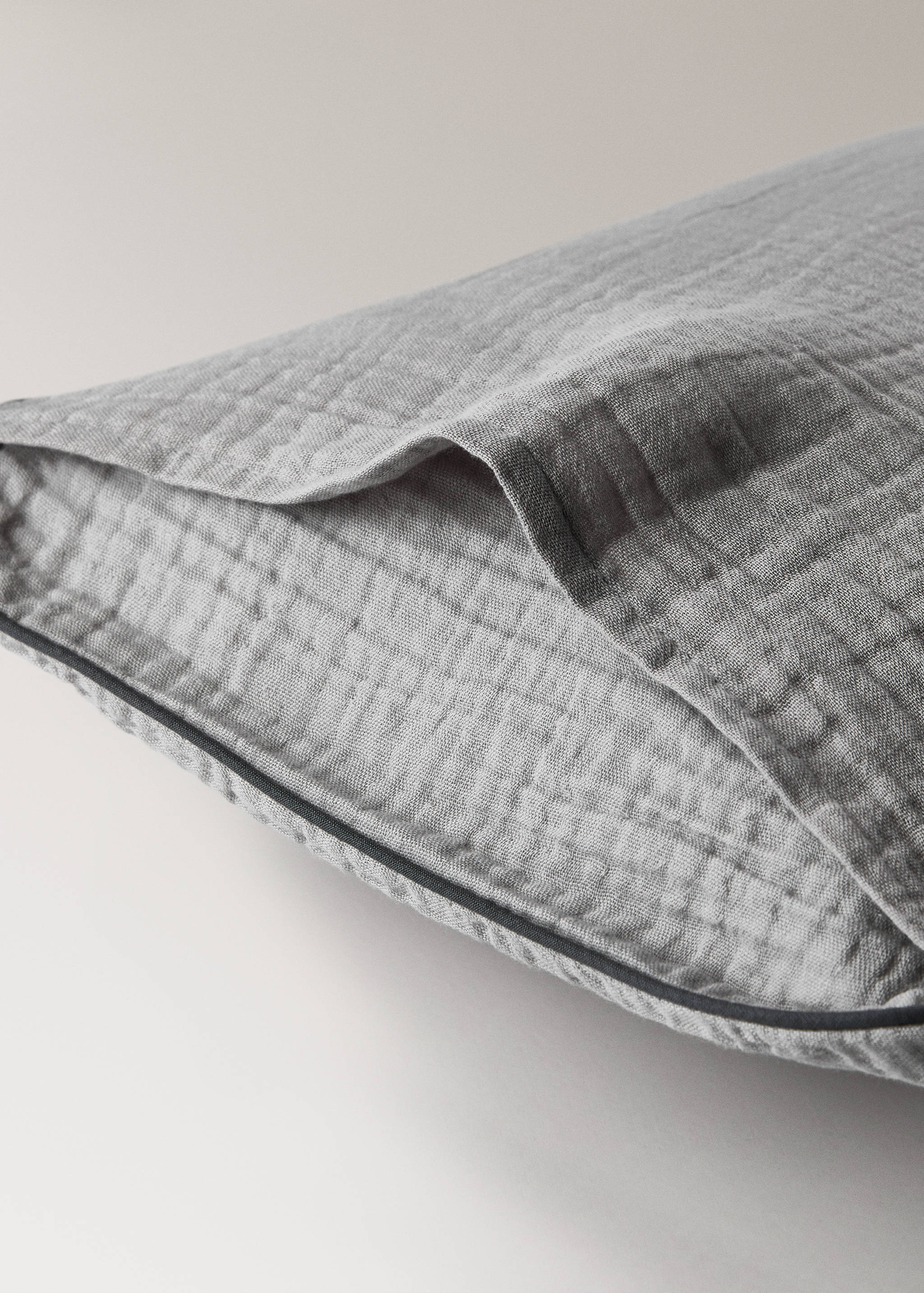 Taie d'oreiller enfant gaze de coton liseré contraste 30x50 cm - Détail de l'article 2