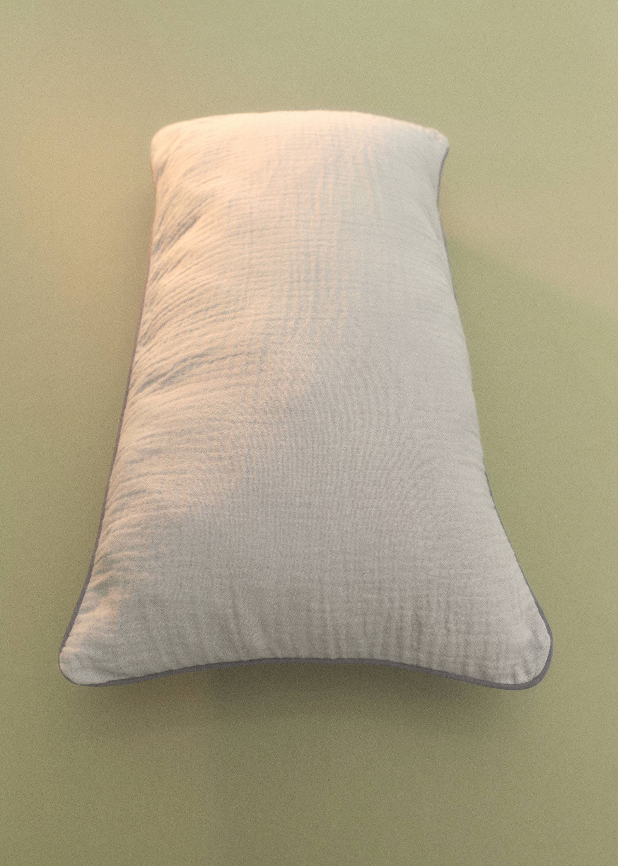 Taie d'oreiller enfant gaze de coton liseré contraste 30x50 cm - Détail de l'article 6