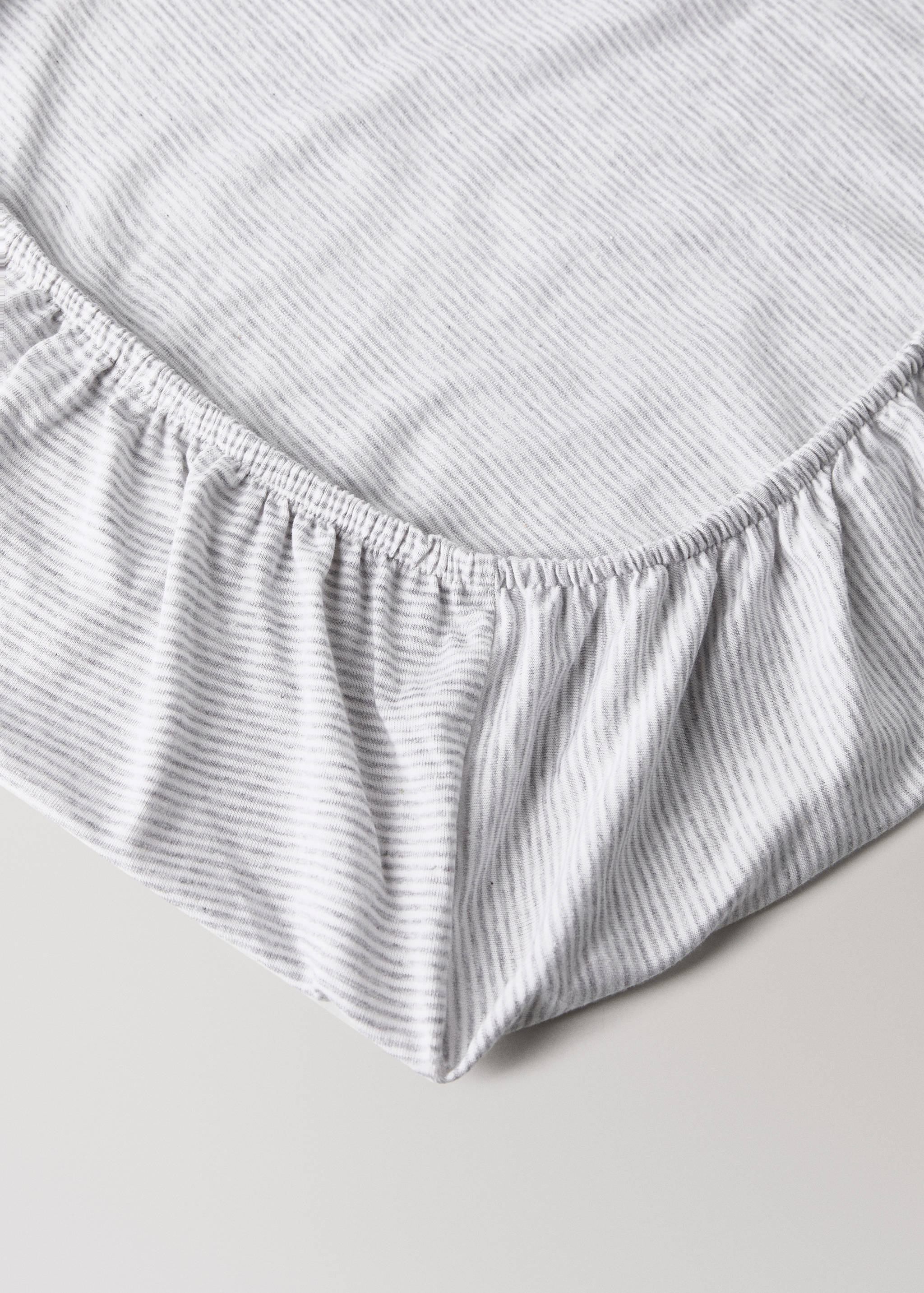 Cotton striped children’s fitted sheet for 90cm bed - Details of the article 1