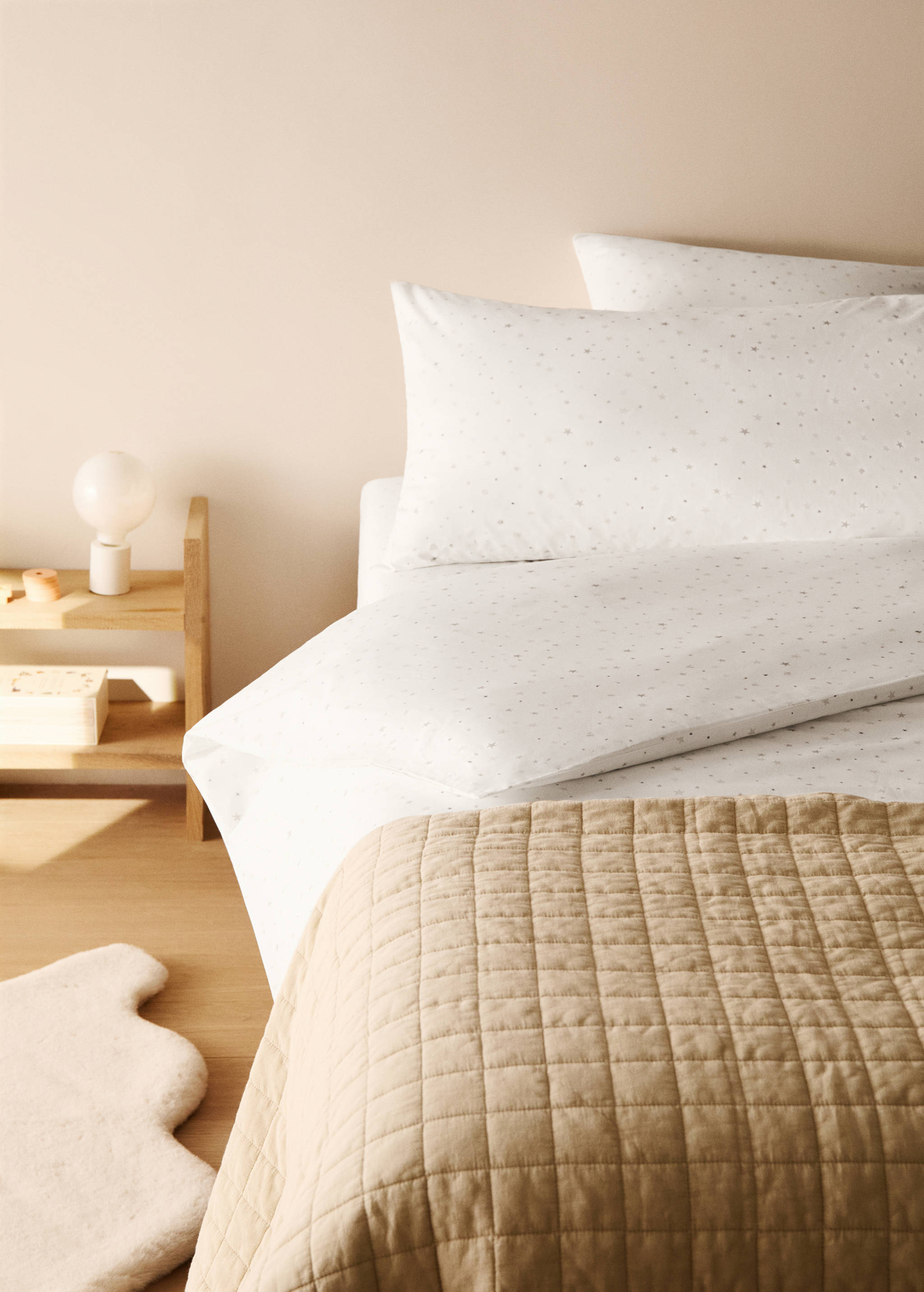 Cotton percale children's printed duvet cover for 90 cm bed - General plane