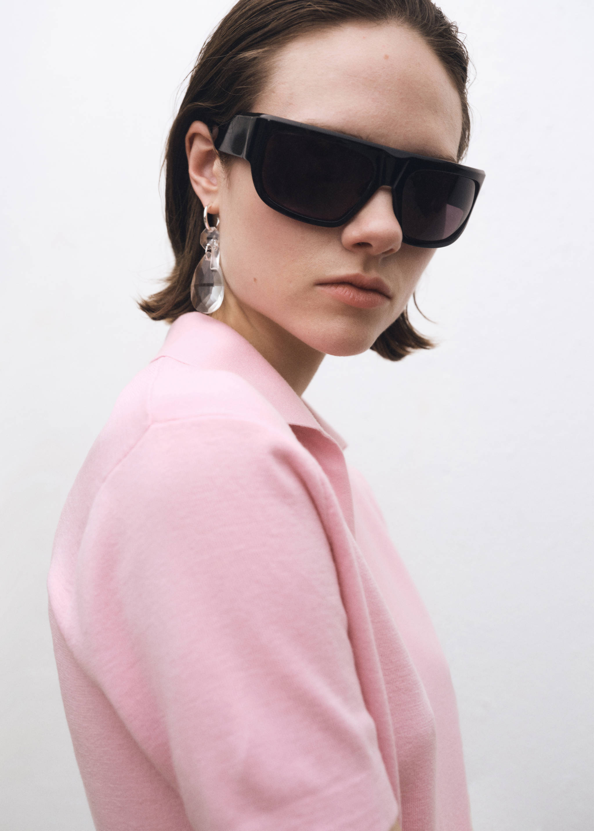 Pull col polo en laine mélangée - Détail de l'article 1