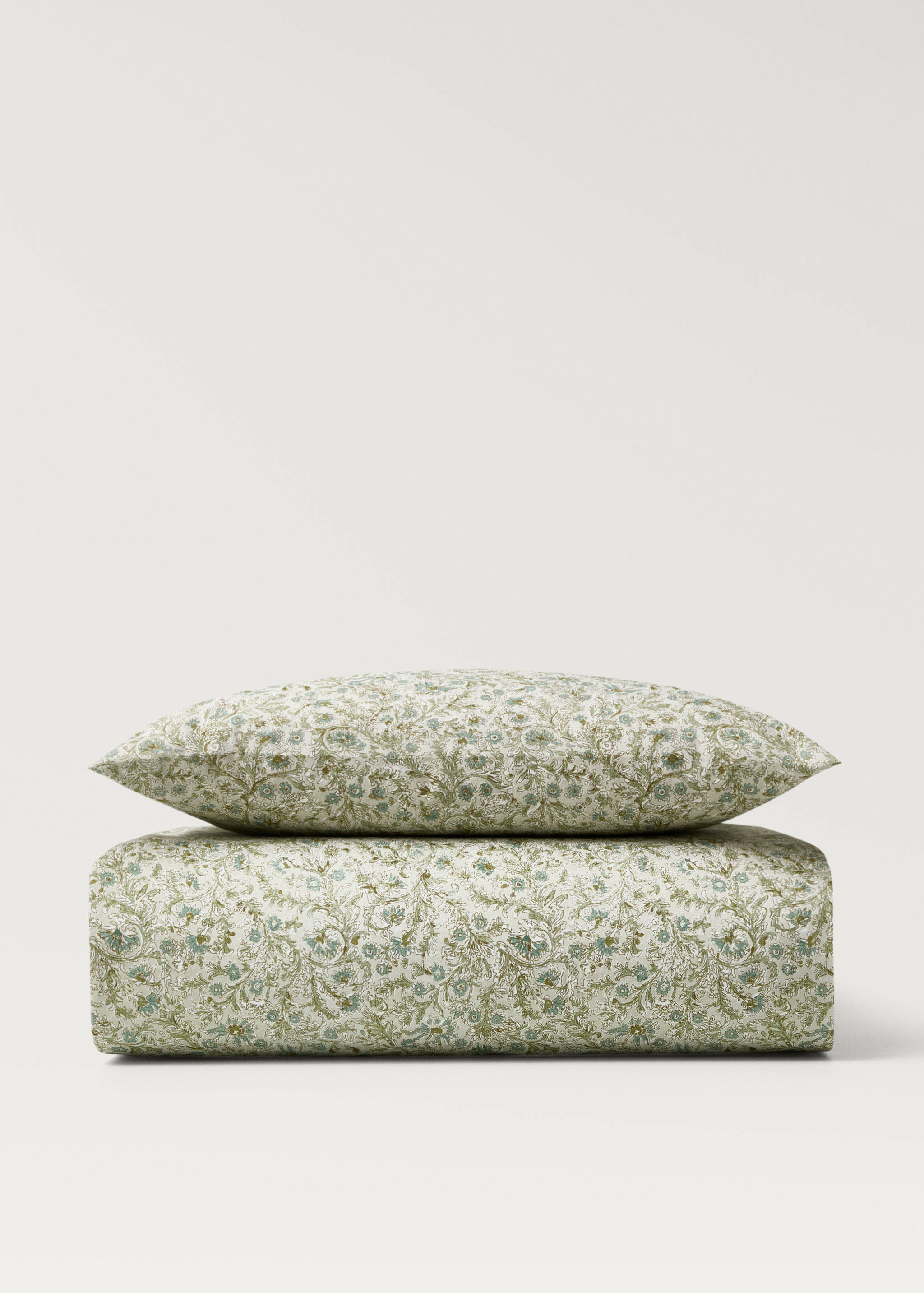 Housse de couette enfant  percale de coton imprimé fleuri lit 90 cm - Article sans modèle