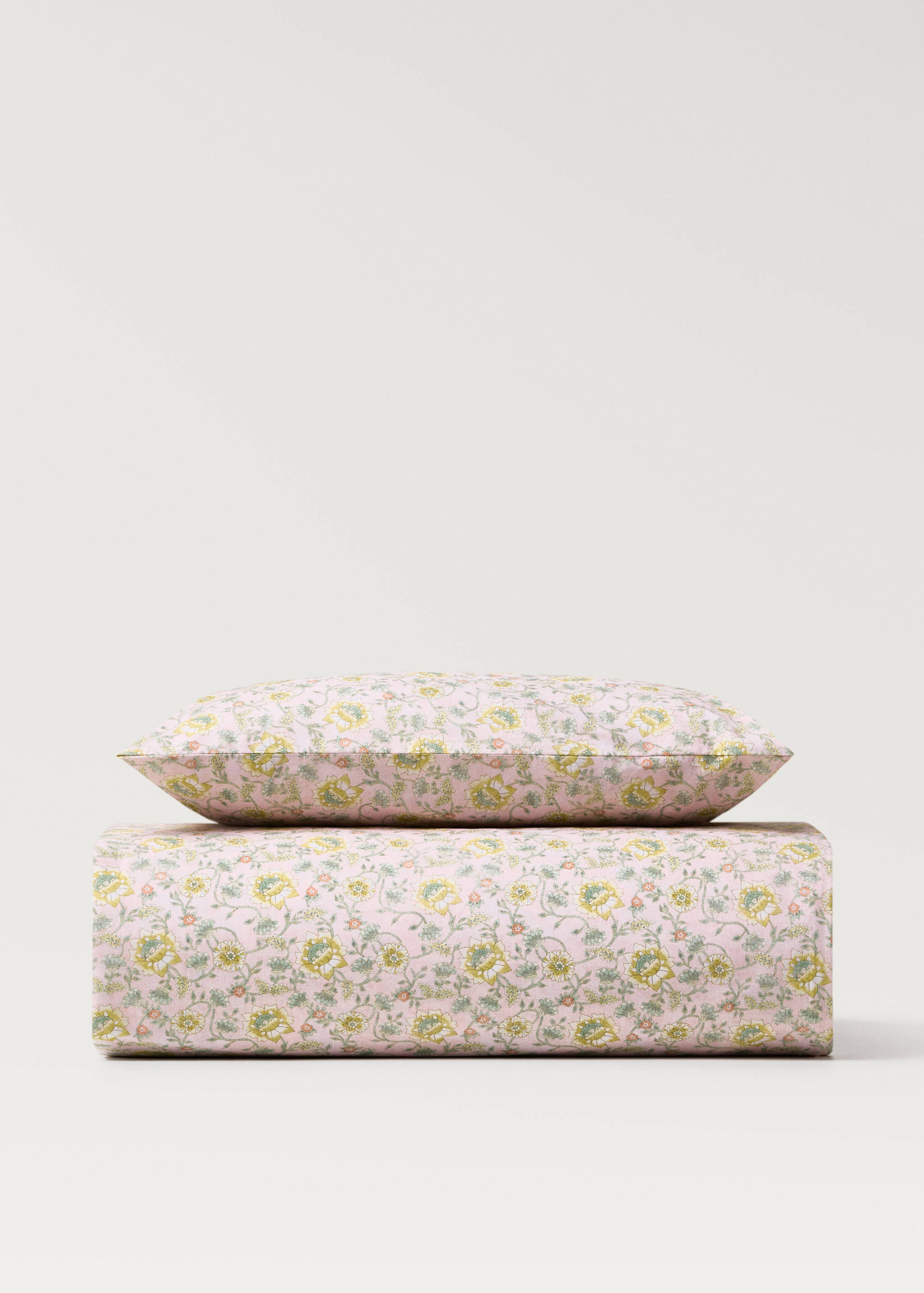 Housse de couette enfant  percale de coton imprimé fleuri lit 90 cm - Article sans modèle