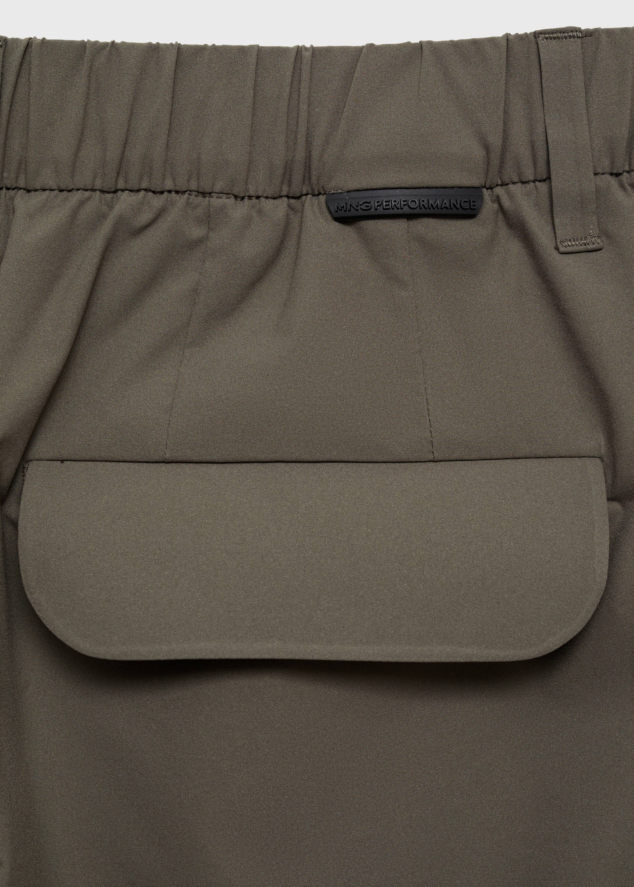Stretch fabric slim-fit pants with drawstring - Details of the article 0