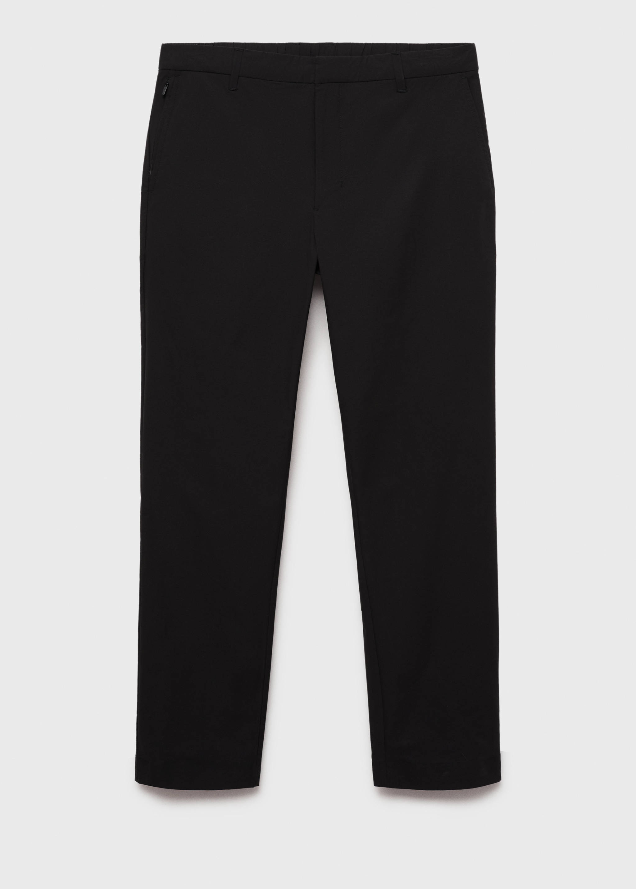 Stretch fabric slim-fit pants with drawstring - Article without model