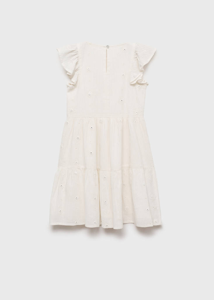 Polka-dots cotton dress — Off White