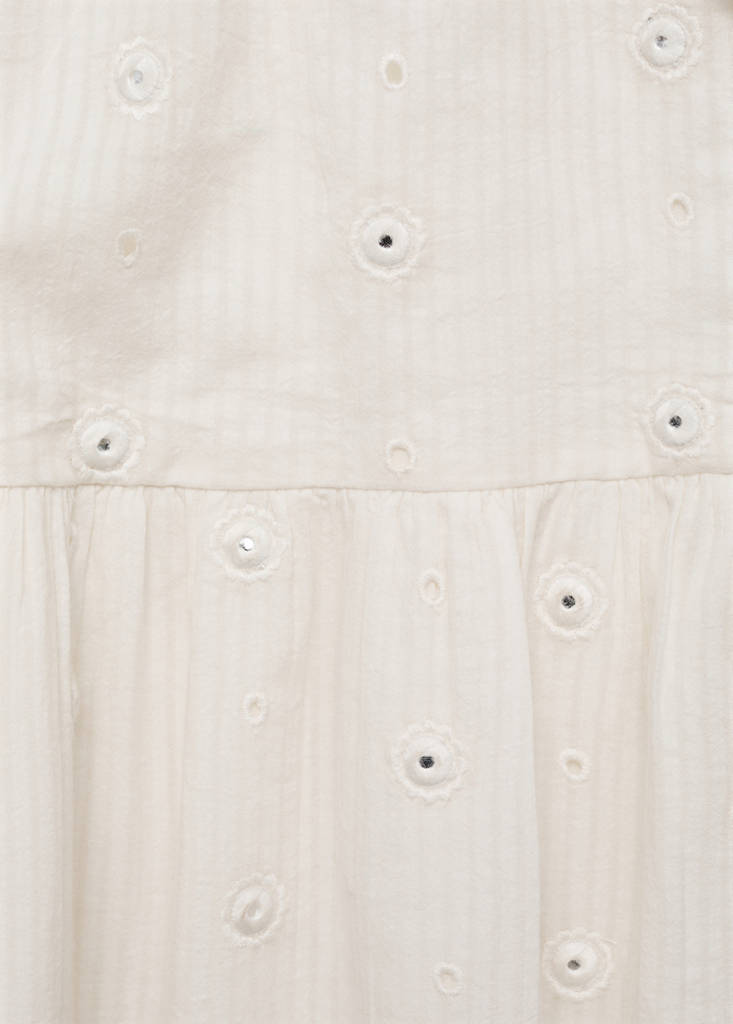 Polka-dots cotton dress — Off White