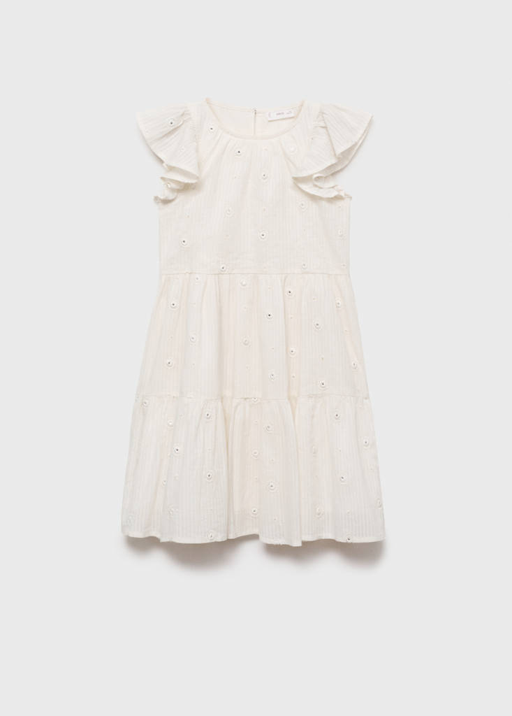 Polka-dots cotton dress — Off White