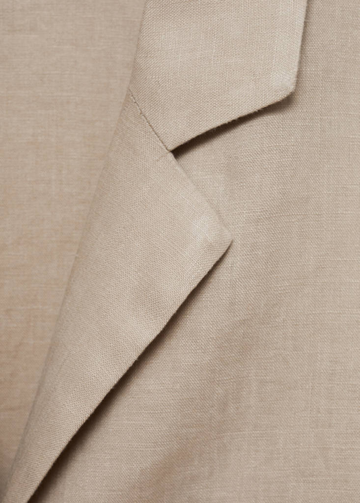 Linen-blend shirt — Sand