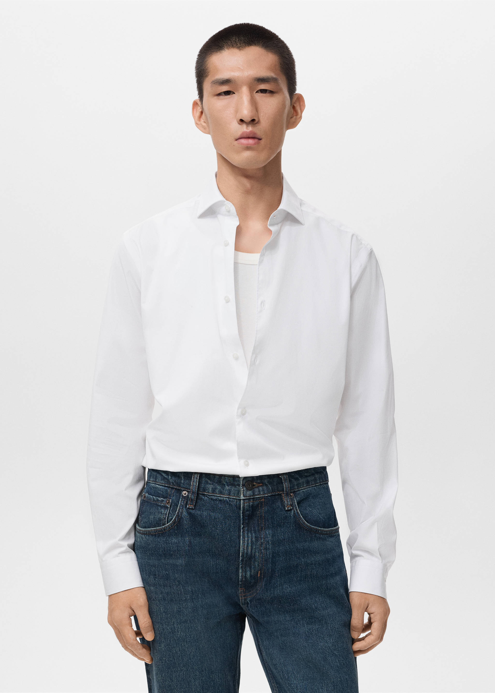 100% cotton regular-fit shirt - Medium plane