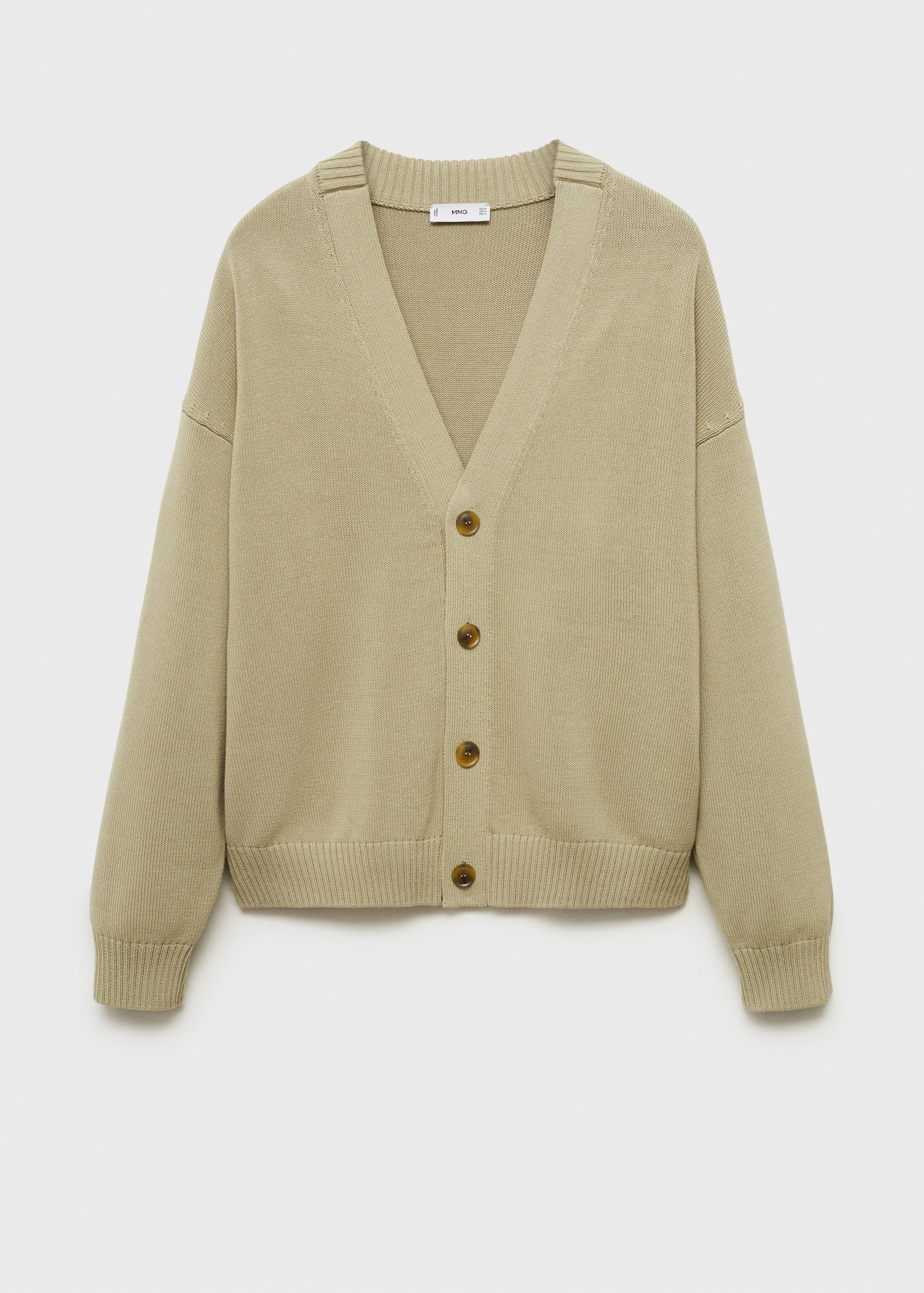 Knitted cotton cardigan with buttons - Article without model