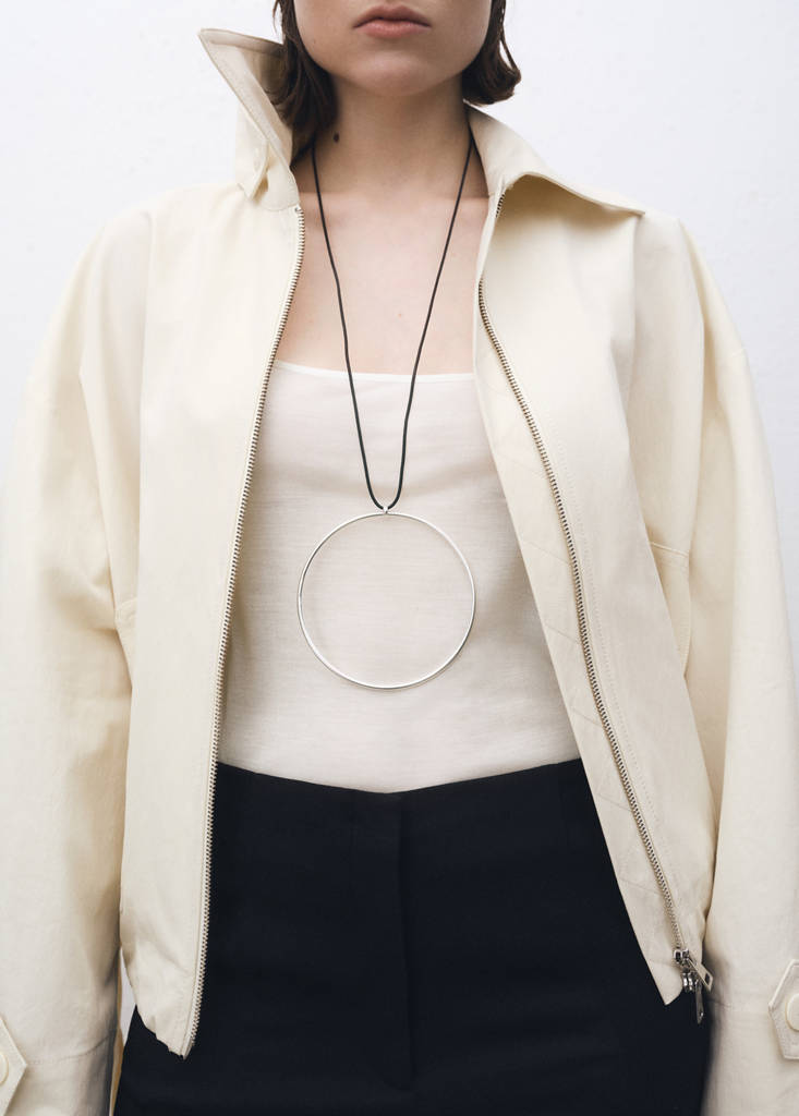 Silk top with thin straps — Off White