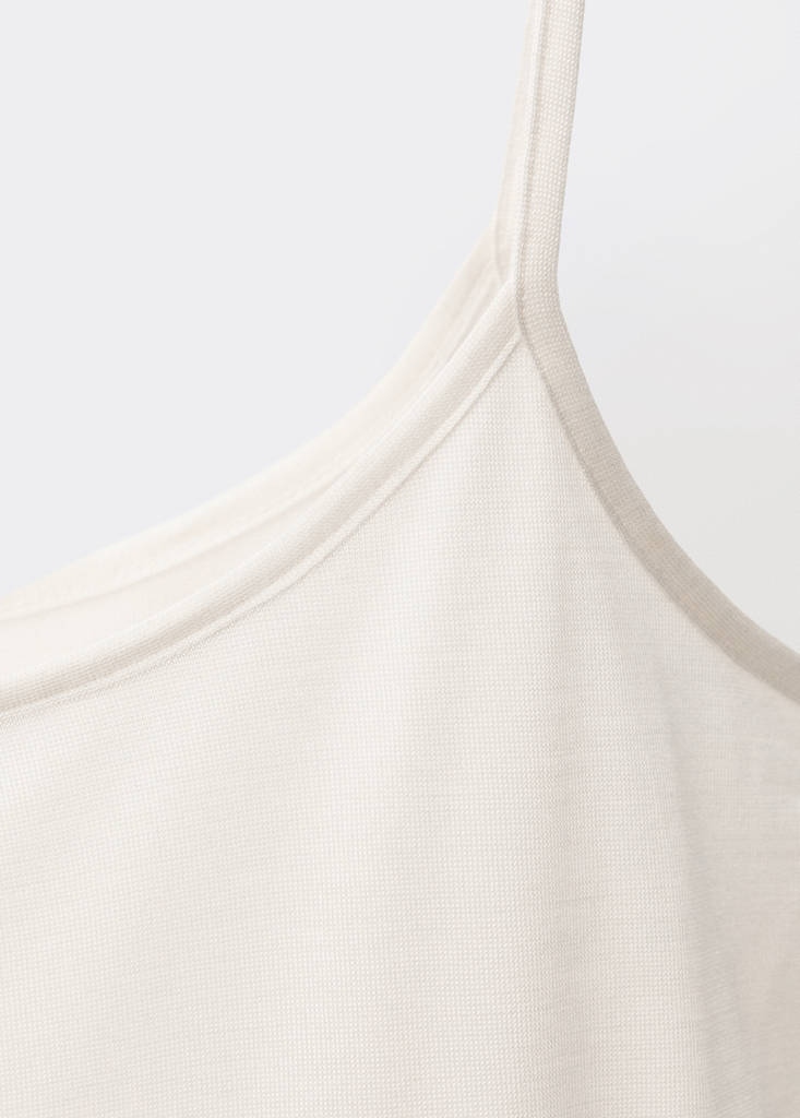 Silk top with thin straps — Off White