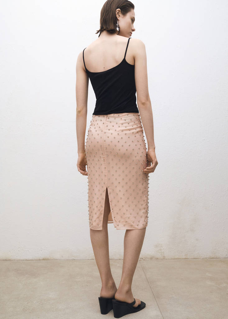 Silk top with thin straps — Black