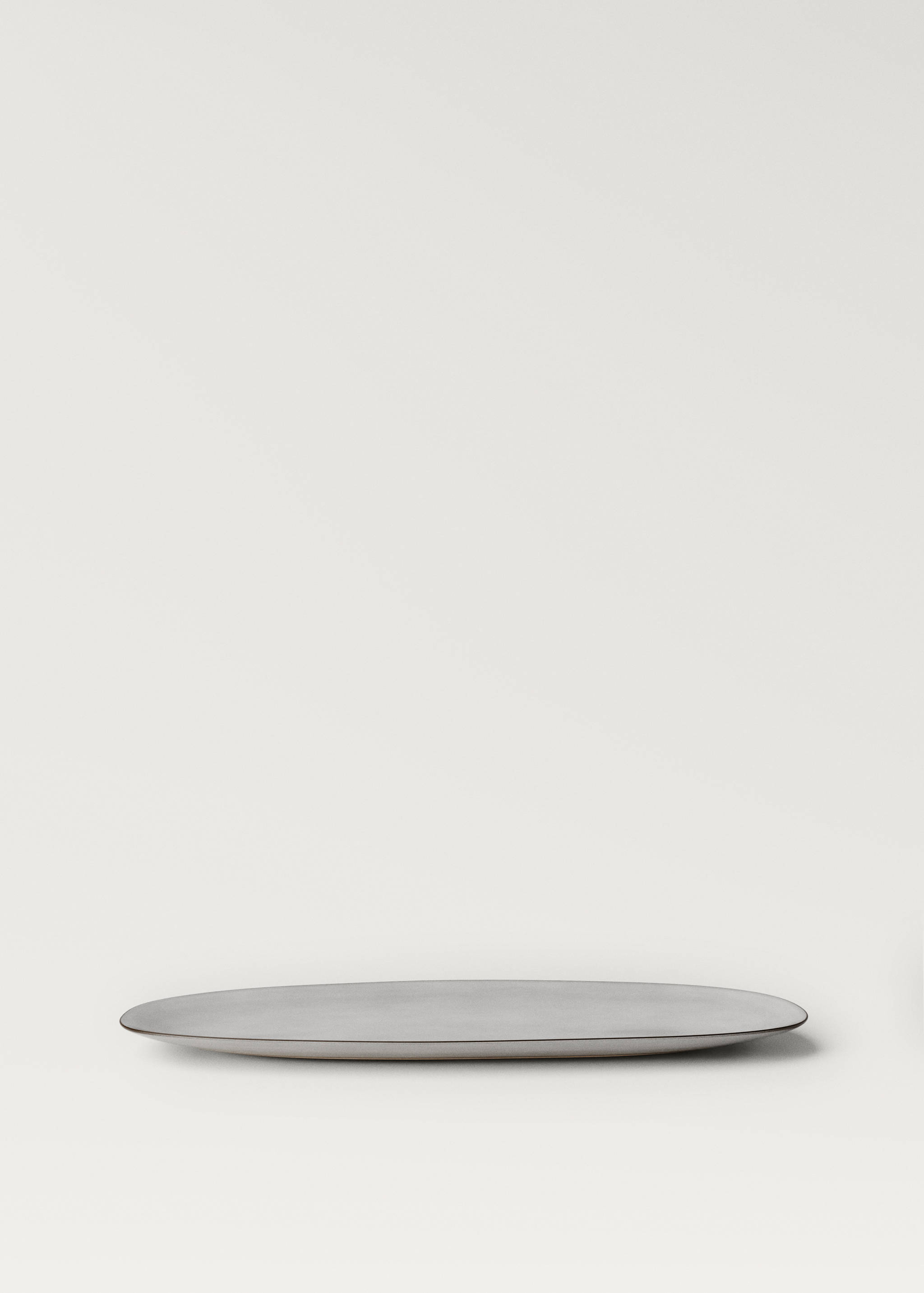 Plat en grès filet contraste - Article sans modèle