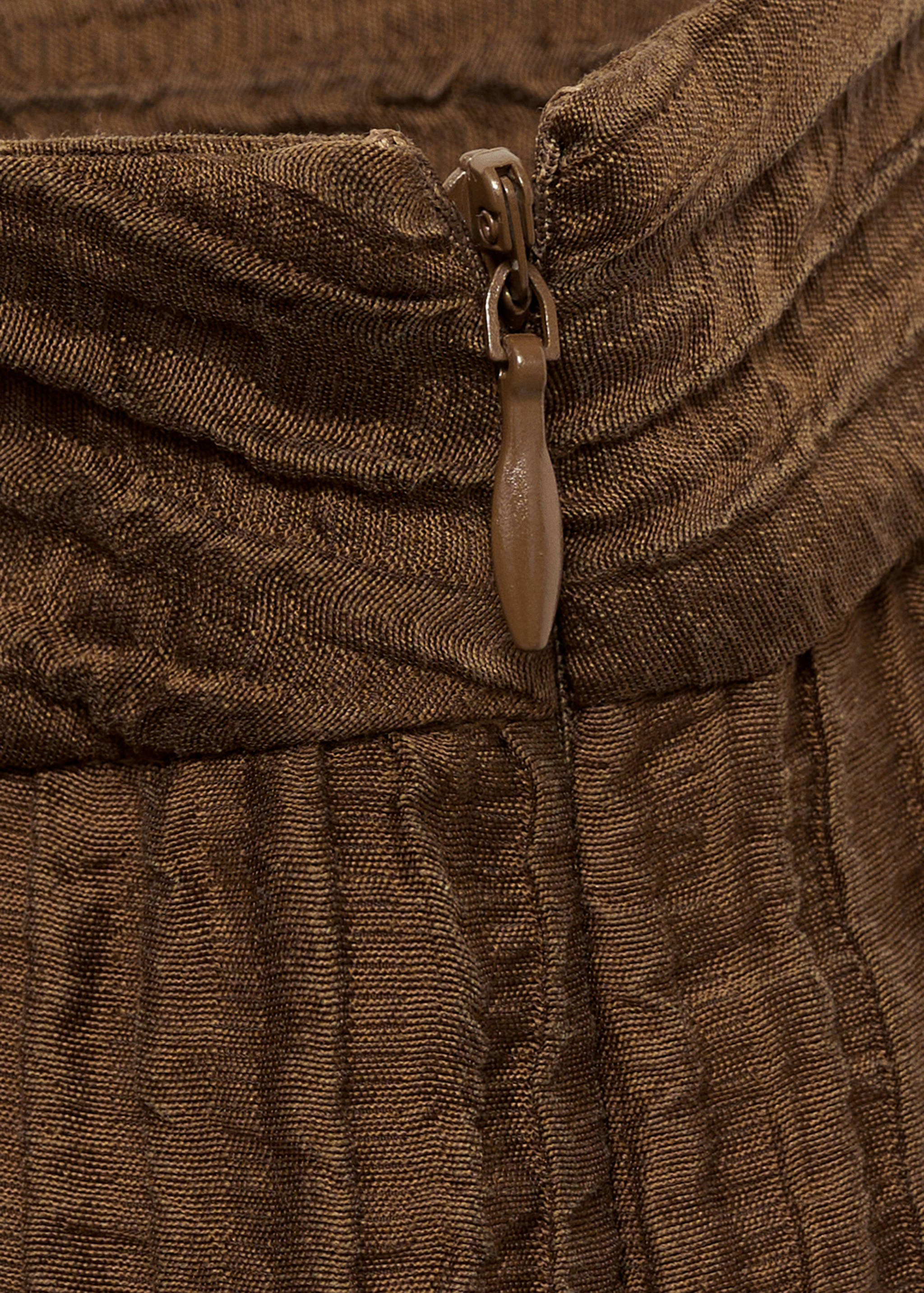 Straight textured trousers - Details of the article 0