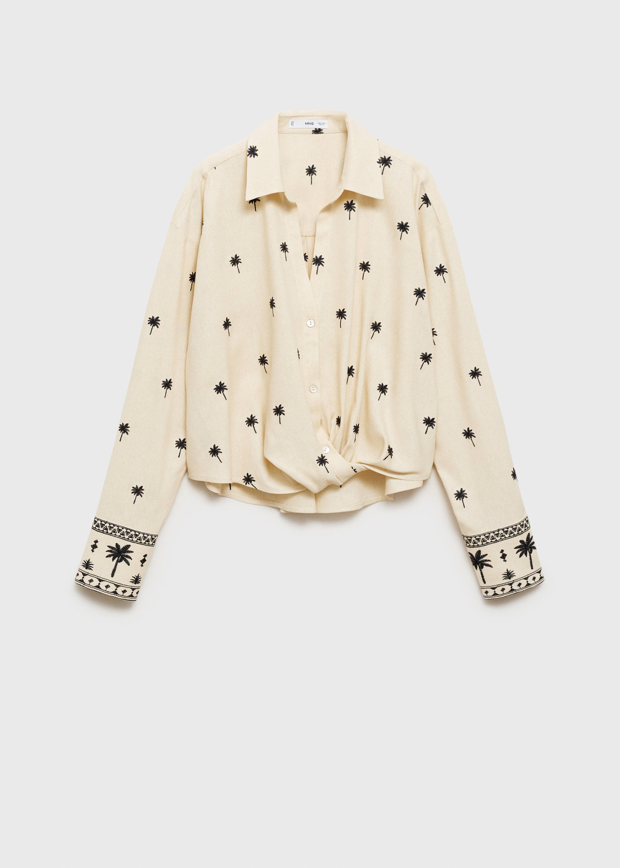 Embroidered shirt with knot - Article without model