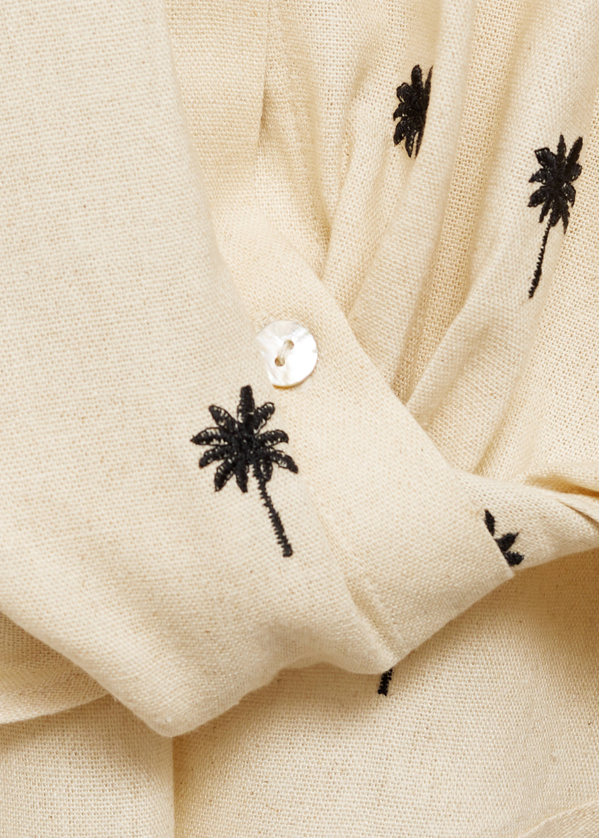 Embroidered shirt with knot - Details of the article 8