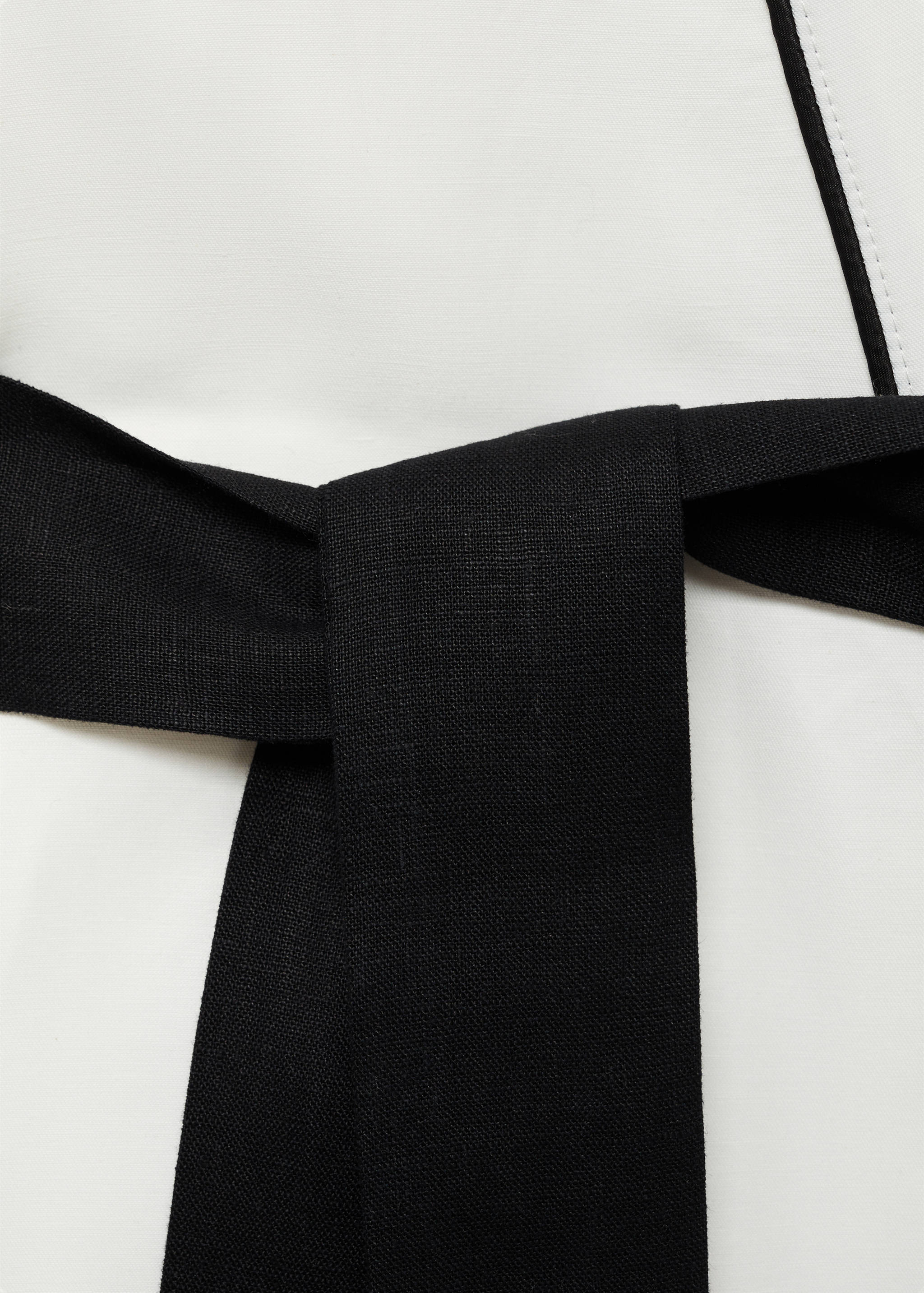 Linen-blend caftan with openwork details - Details of the article 8