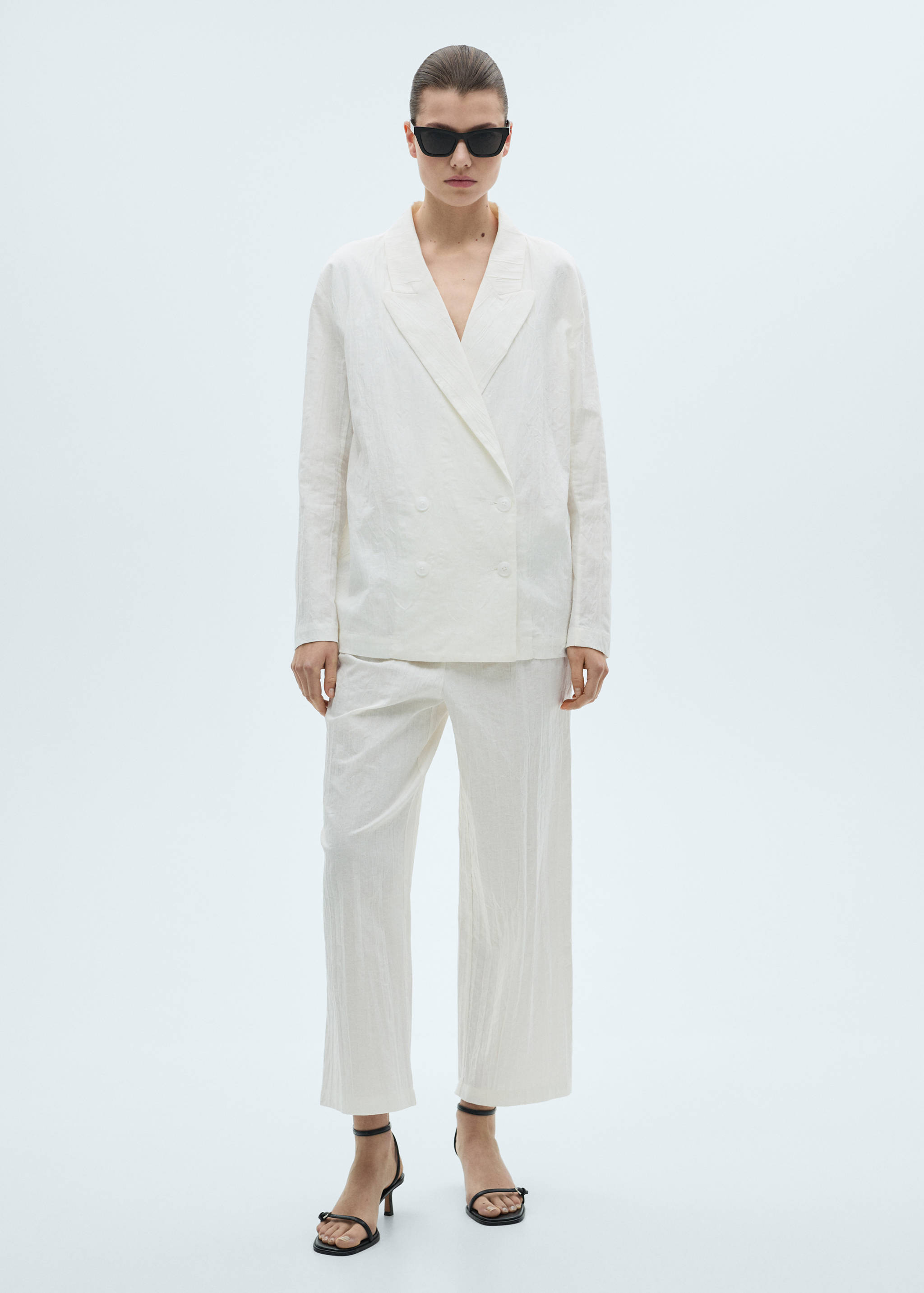 Blazer de costume effet froissé - Plan général