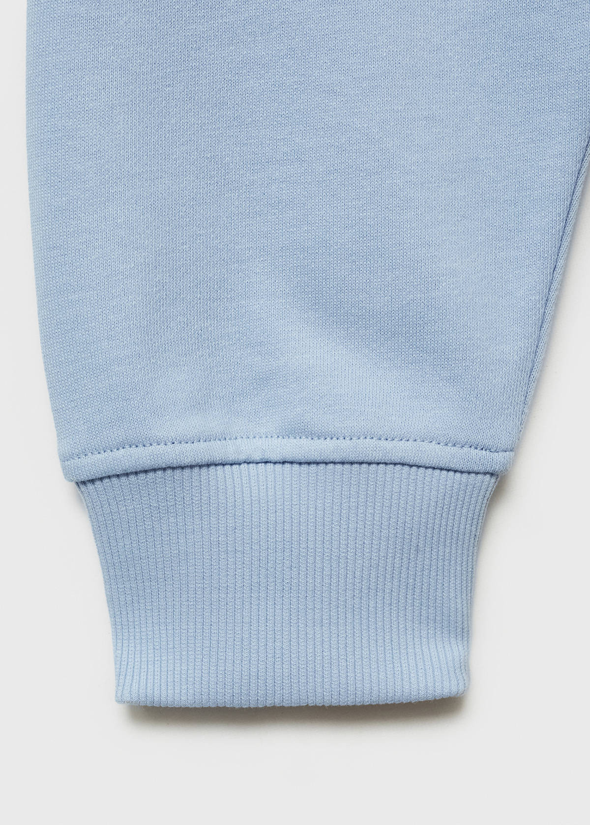 Cotton sweatshirt with printed message — Sky Blue