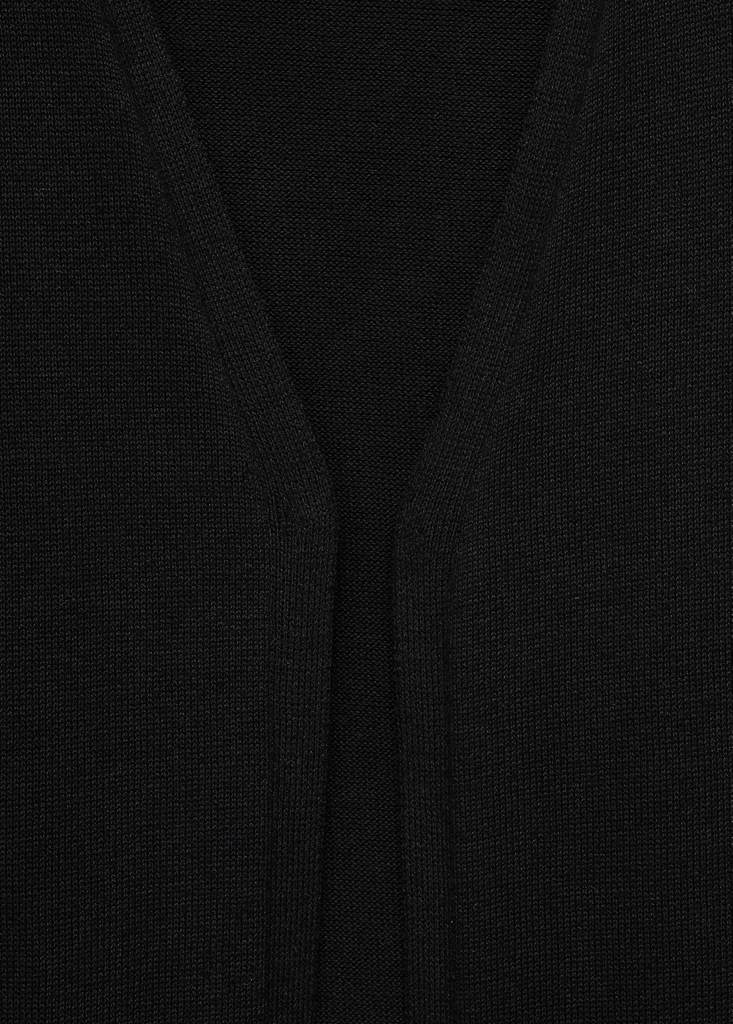 Long cotton gilet — Black