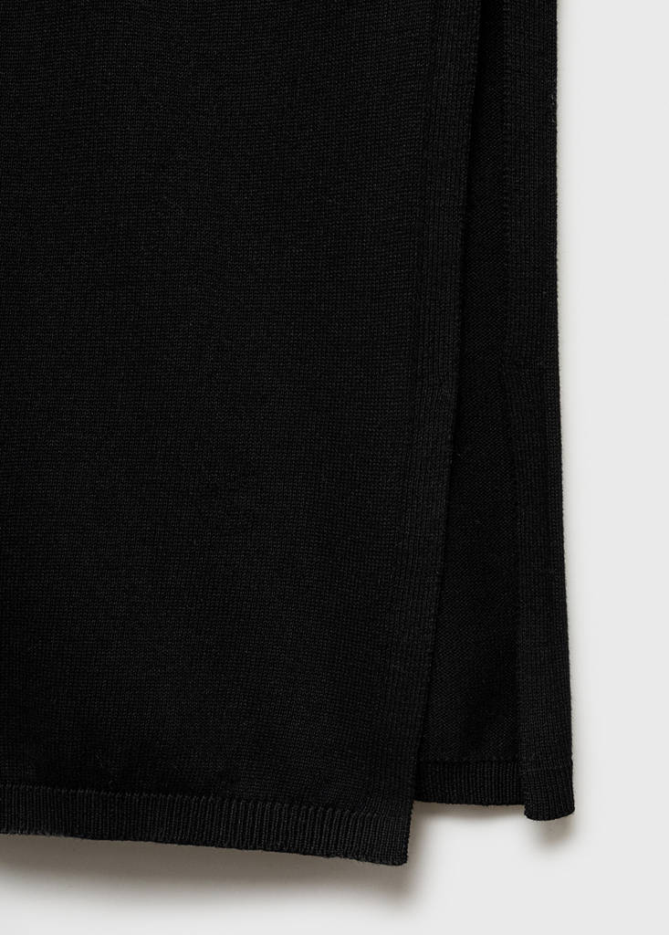 Long cotton gilet — Black