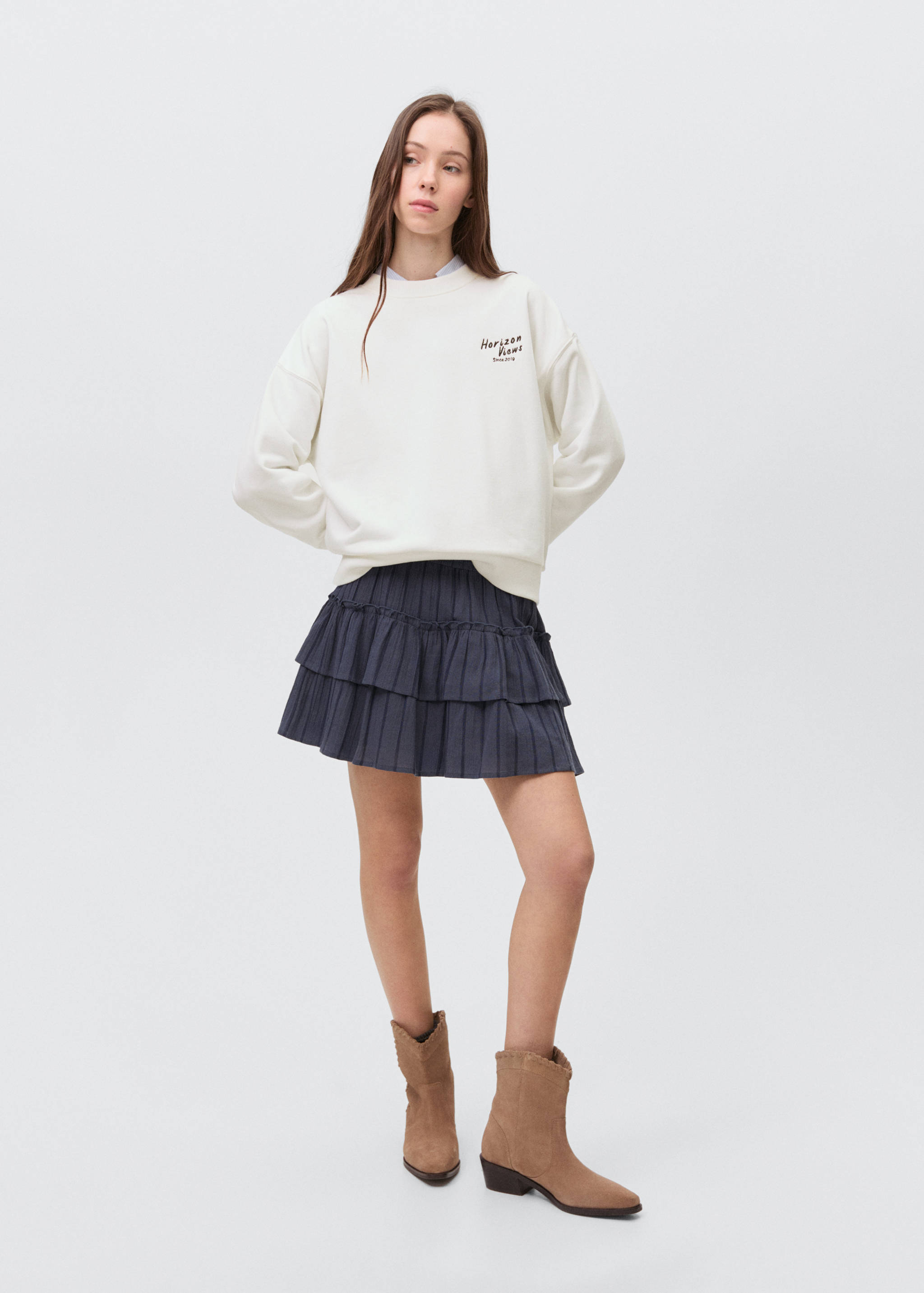Printed cotton sweatshirt - General plane