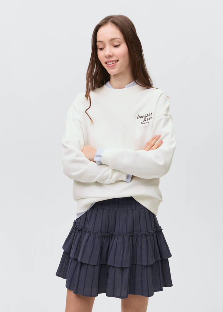 Printed cotton sweatshirt — Off White