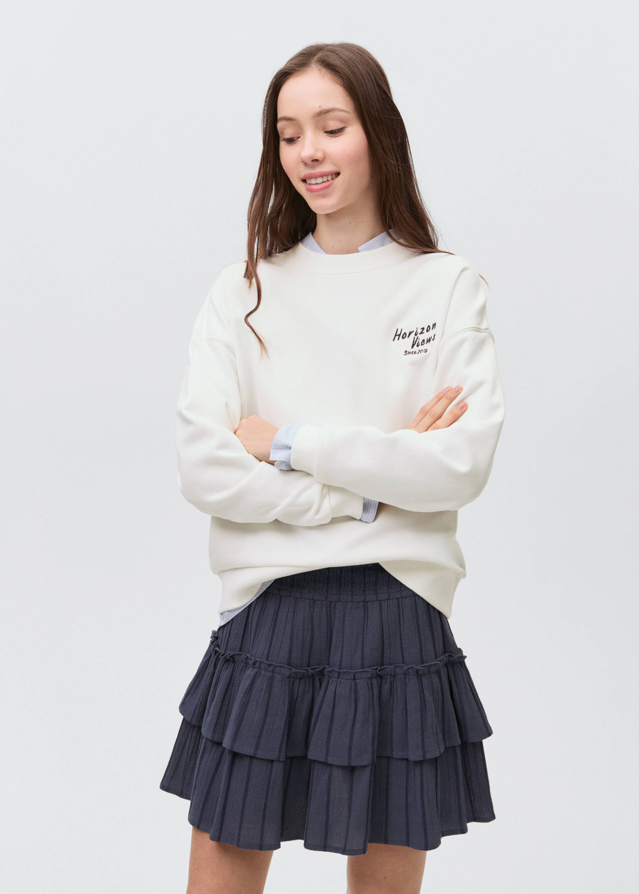 Printed cotton sweatshirt - Medium plane