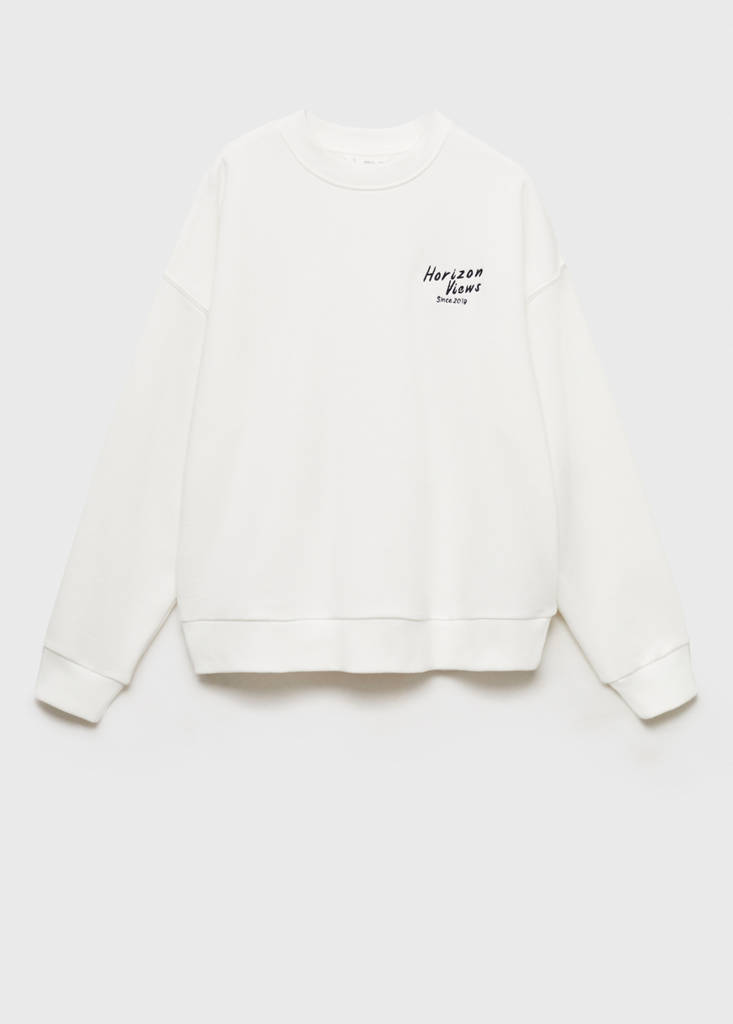 Printed cotton sweatshirt — Off White