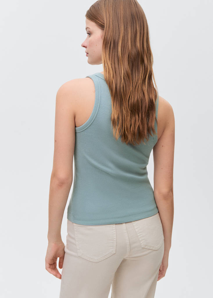 Ribbed top — Pastel Green